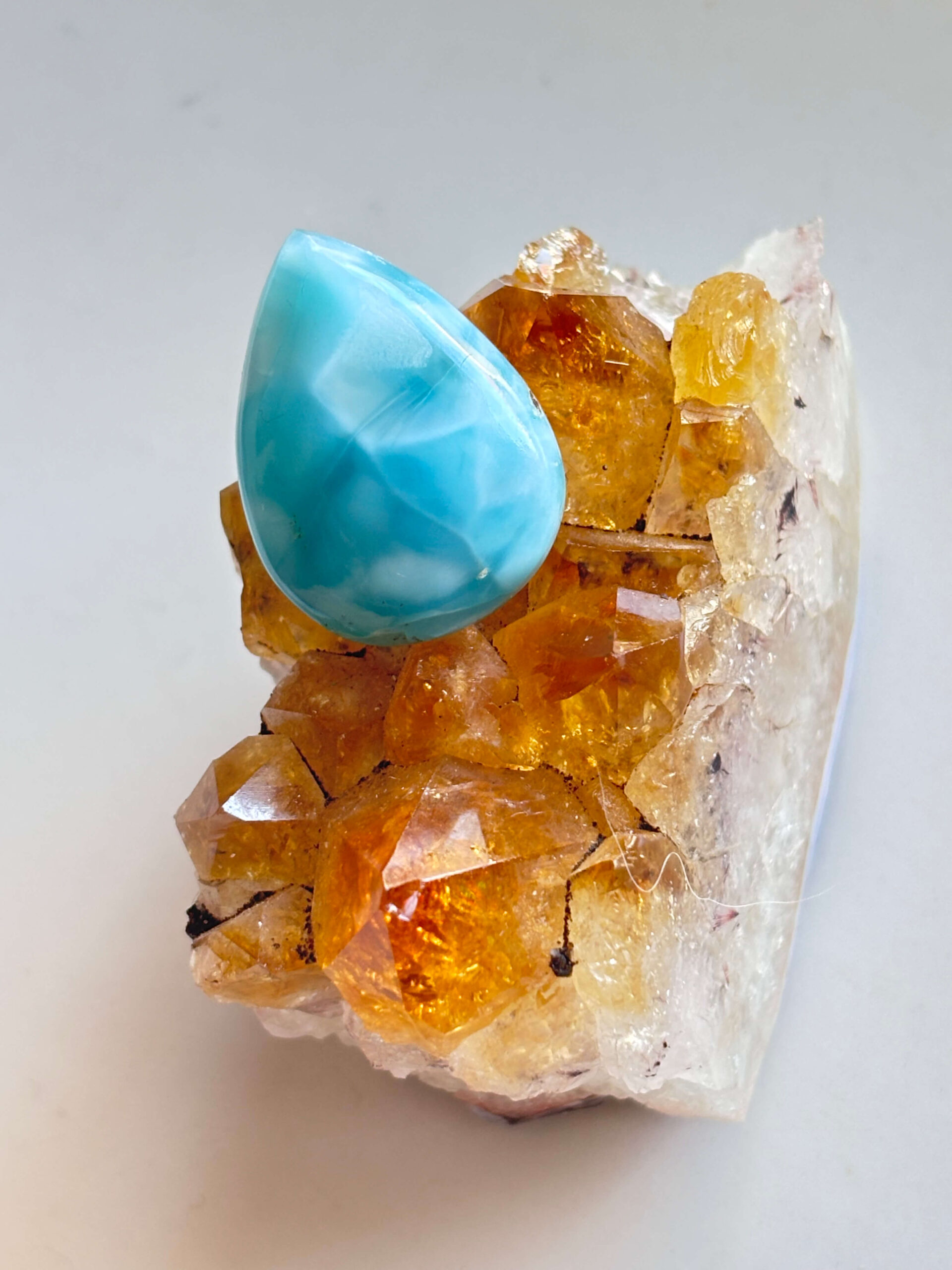 26mm Premium Quality Larimar Gemstone for Wire Wrapped Designs