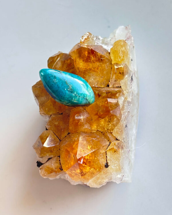 21mm Shattuckite Stone for Macramé