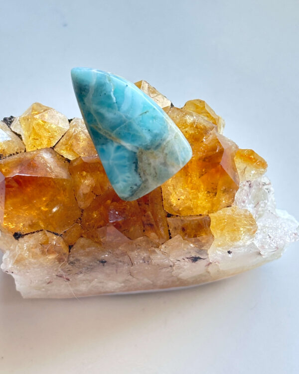 27mm Larimar Gemstone for Wire Wrapped Designs