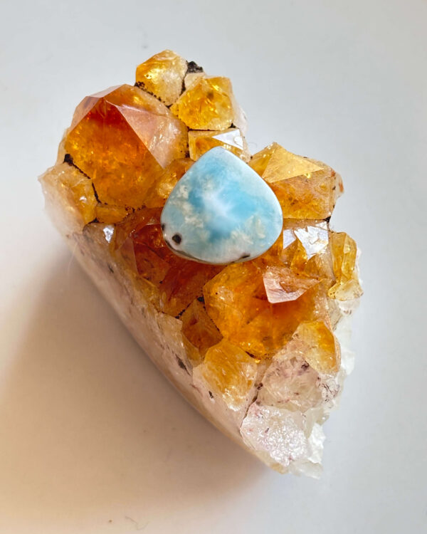 17mm Larimar Gemstone for Macramé Projects