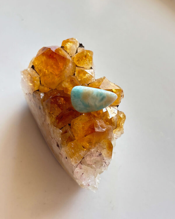 19mm Larimar Stone for Wire Wrapping