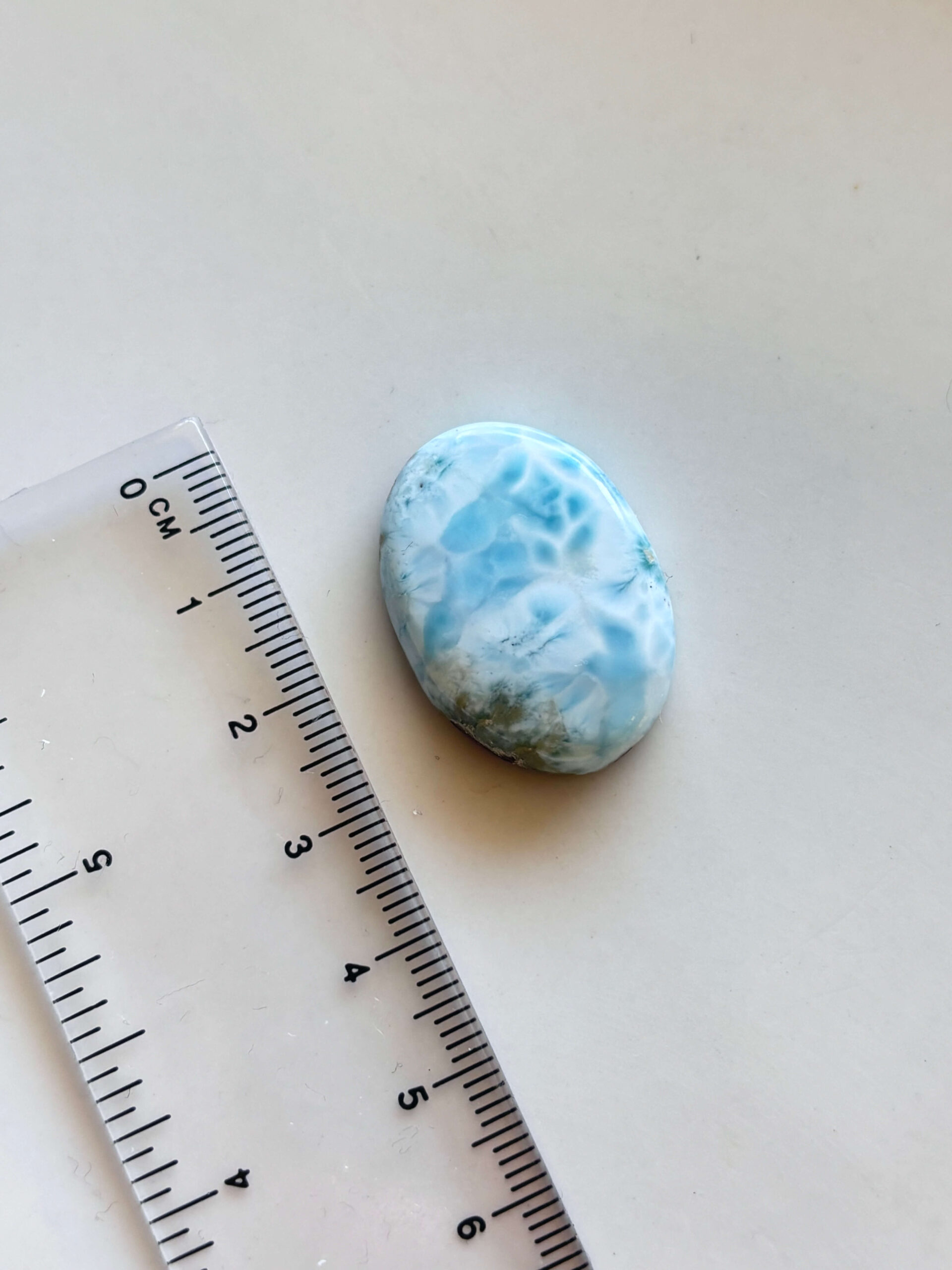 28mm Premium Quality Larimar Gemstone for Handmade Designs - Image 2