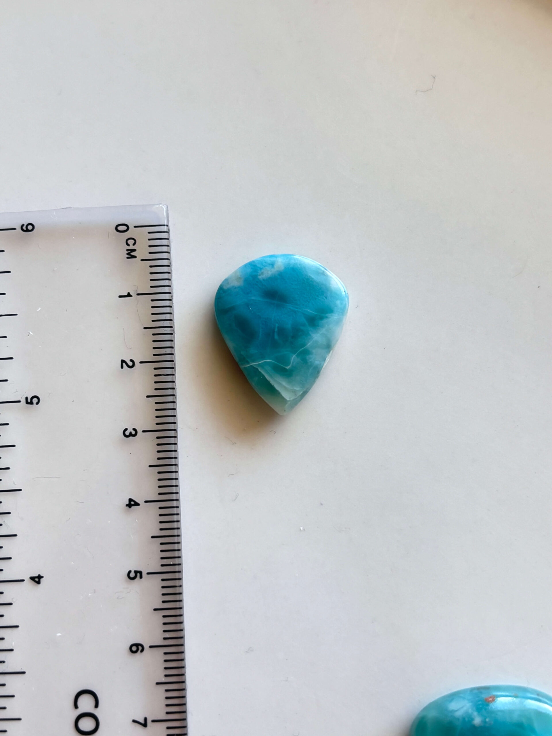 23mm Premium Quality Larimar Gemstone for Macramé Projects - Image 2