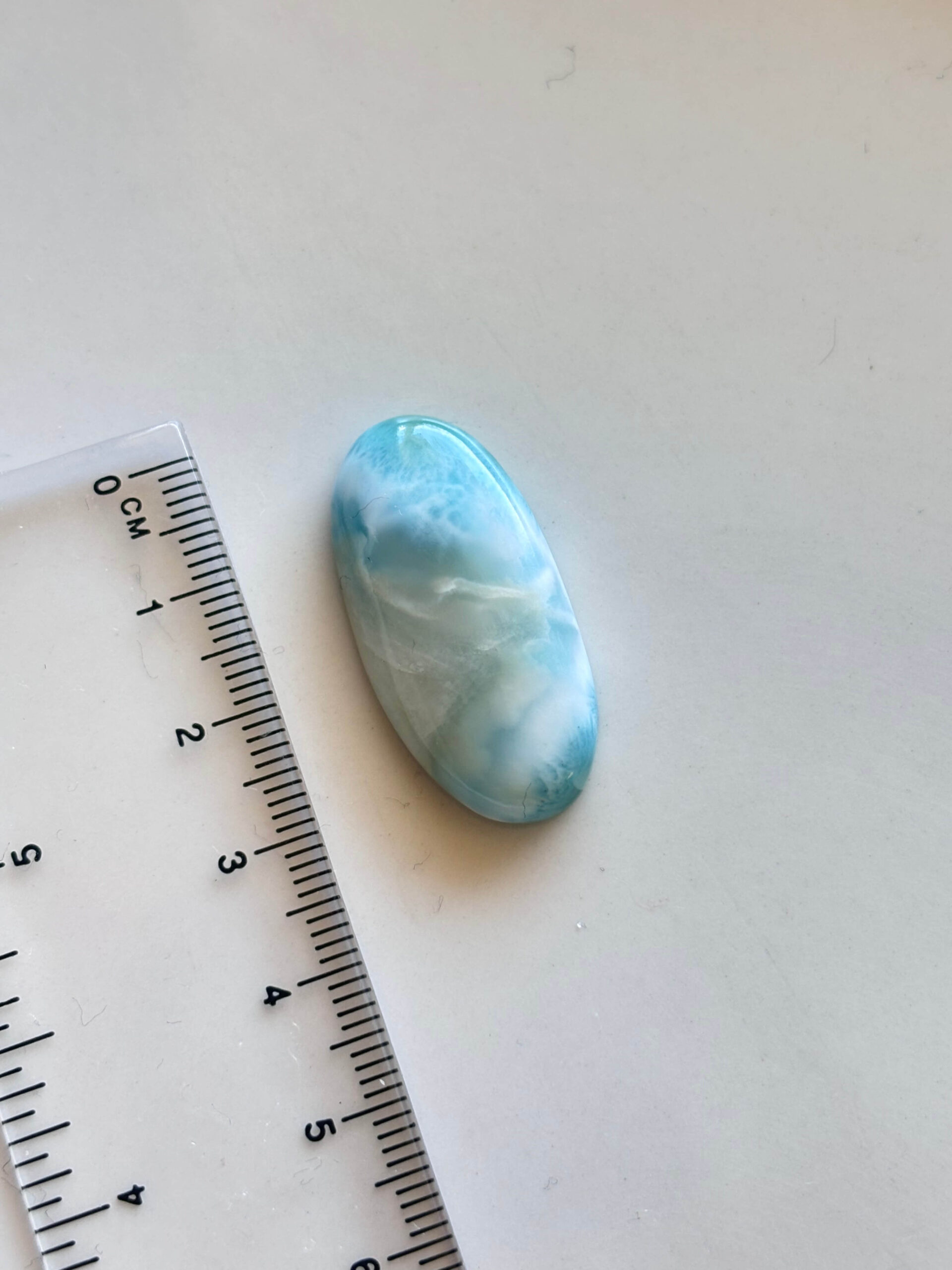 33mm Premium Quality Larimar Stone for Wire Wrapping - Image 2