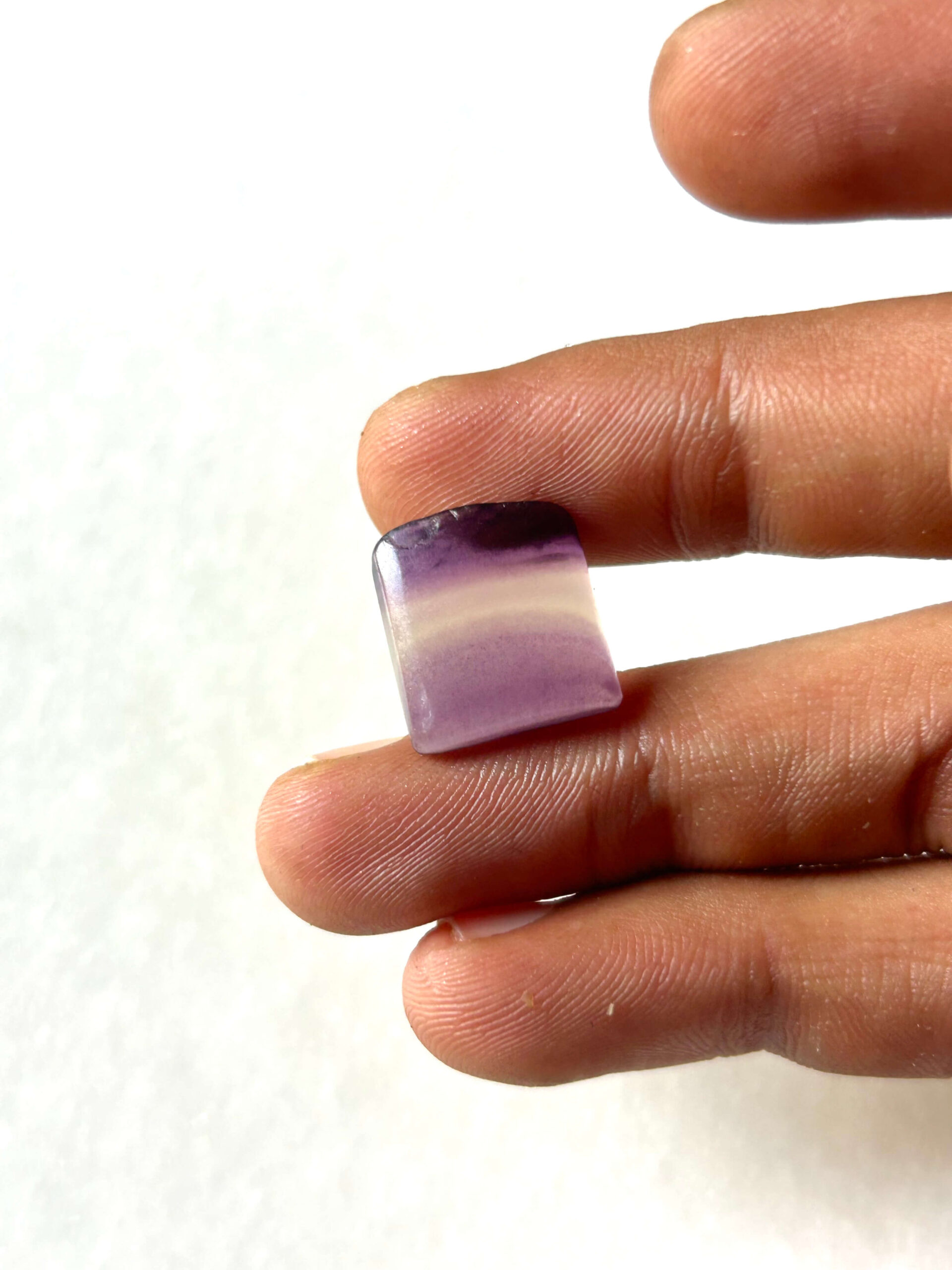 15 mm Fluorite Stone- not smooth corners