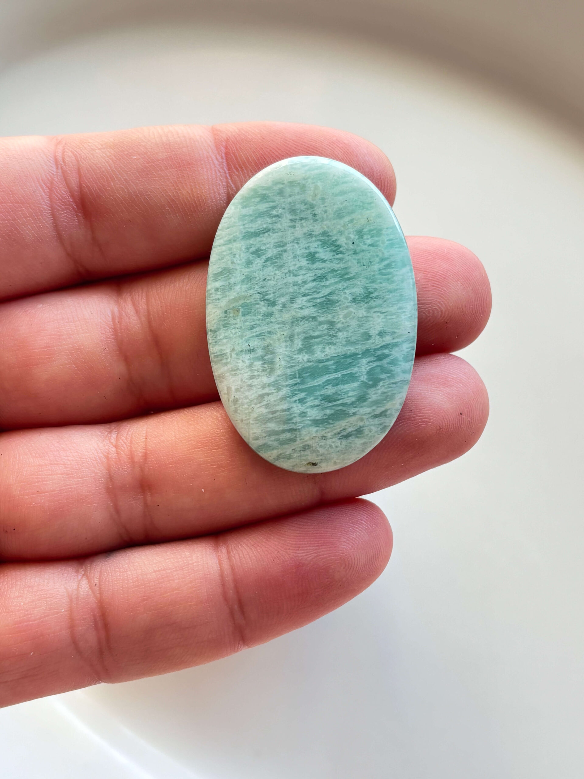 46mm Amazonite Stone for Macramé - Image 2