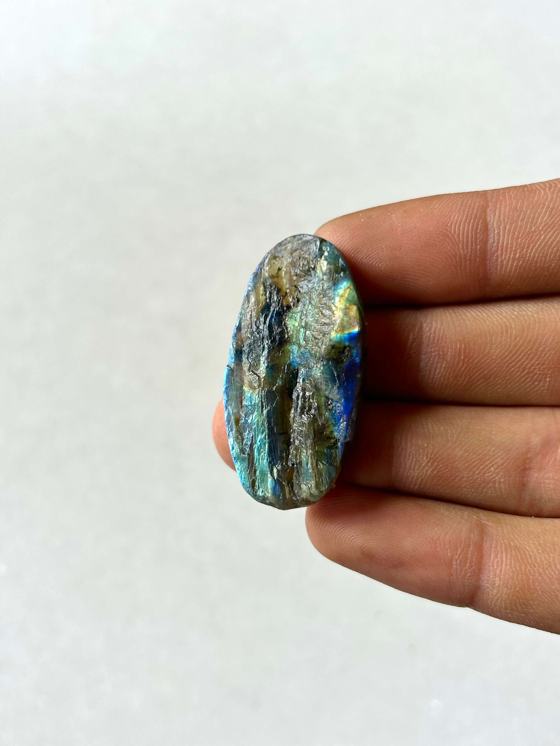 40 mm Rough Face Labradorite Stone