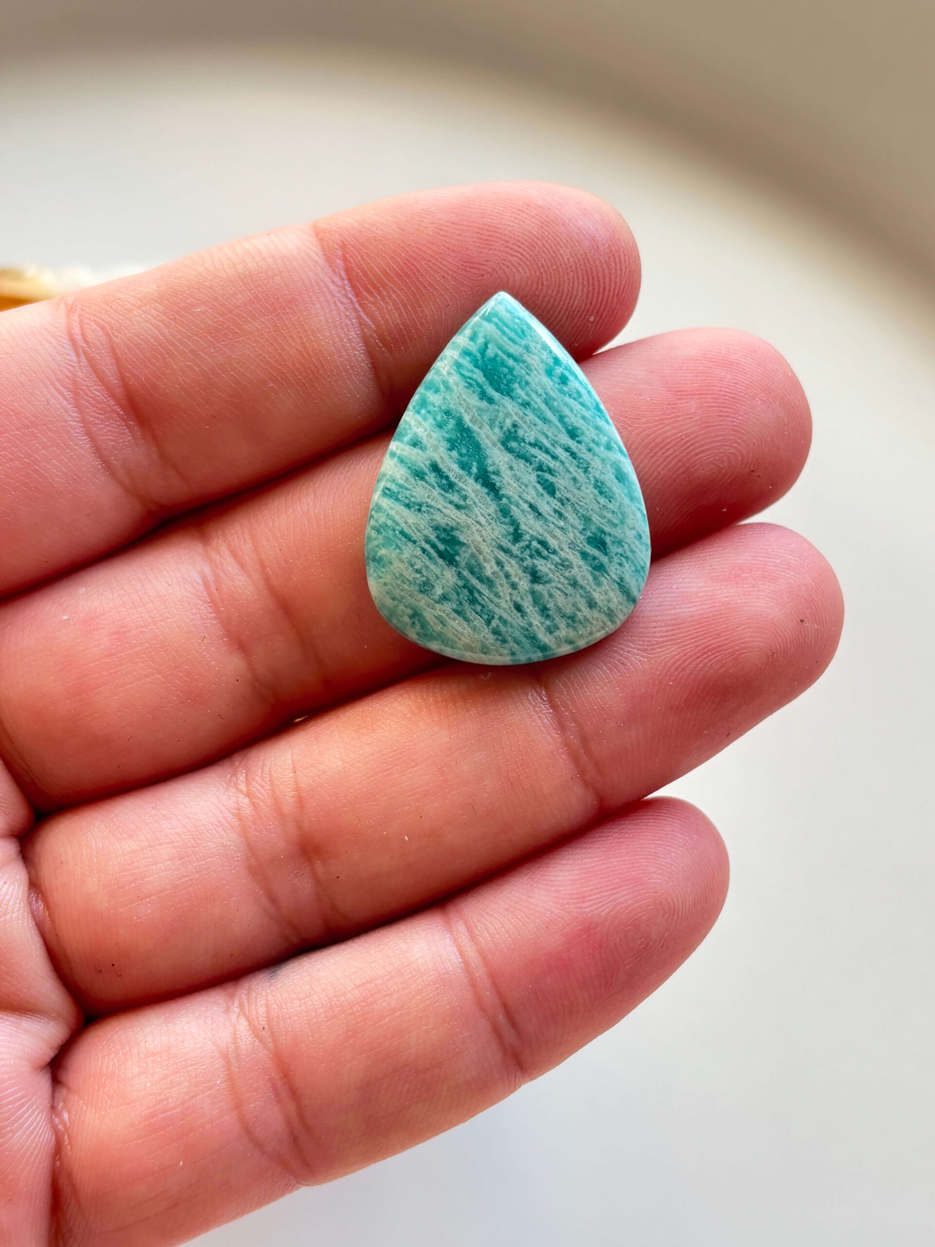 32mm Amazonite Gemstone for Jewellery Making - Image 2