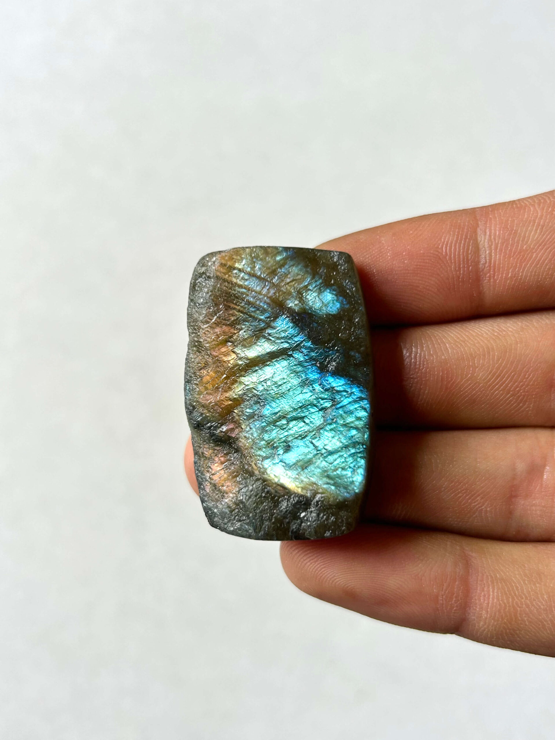 40 mm Textured Labradorite Stone
