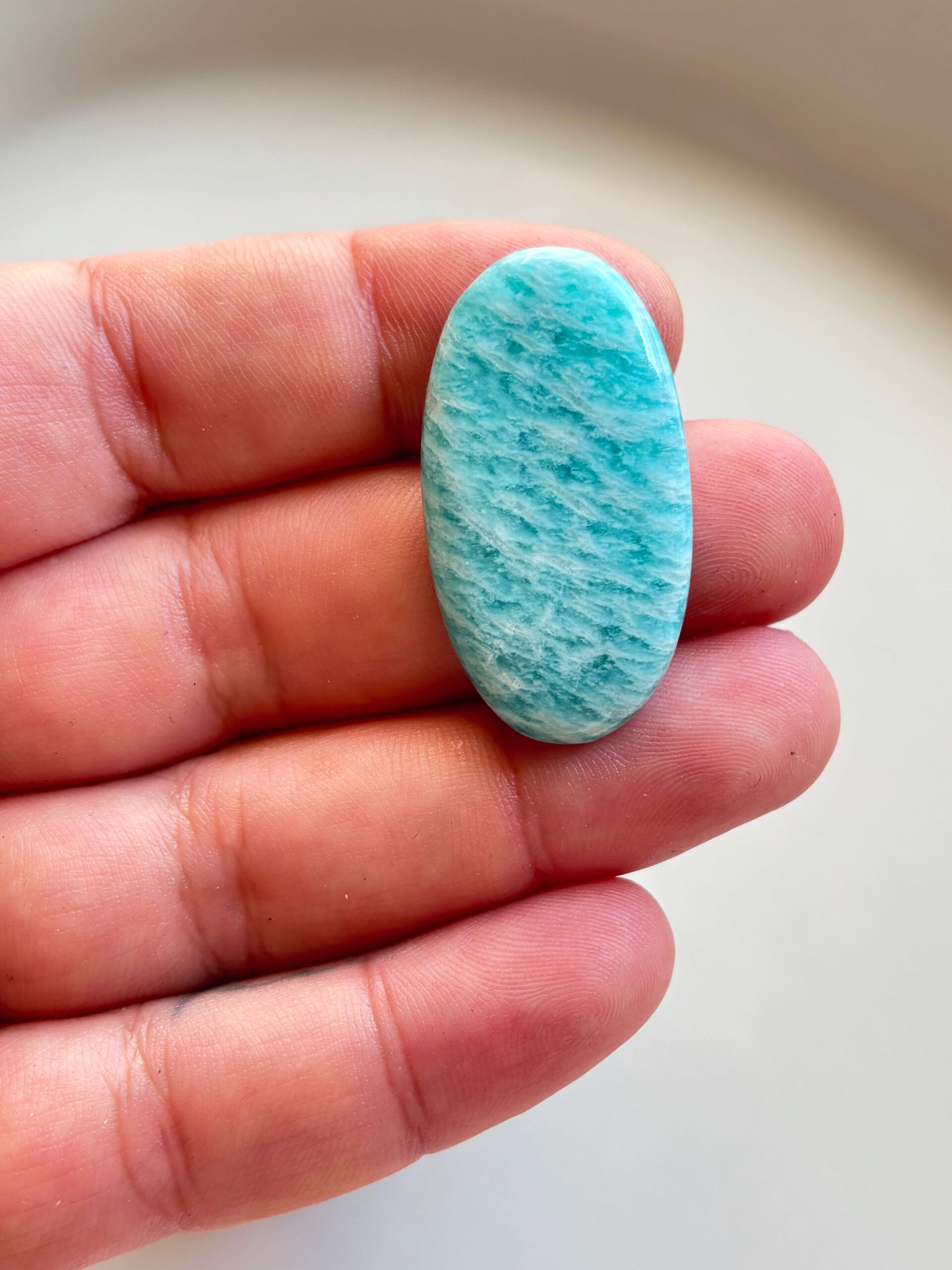 40mm Amazonite Cabochon for Statement Jewellery - Image 2