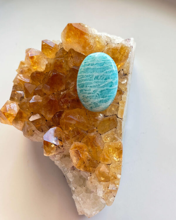30mm Amazonite Cabochon for Handmade Jewellery