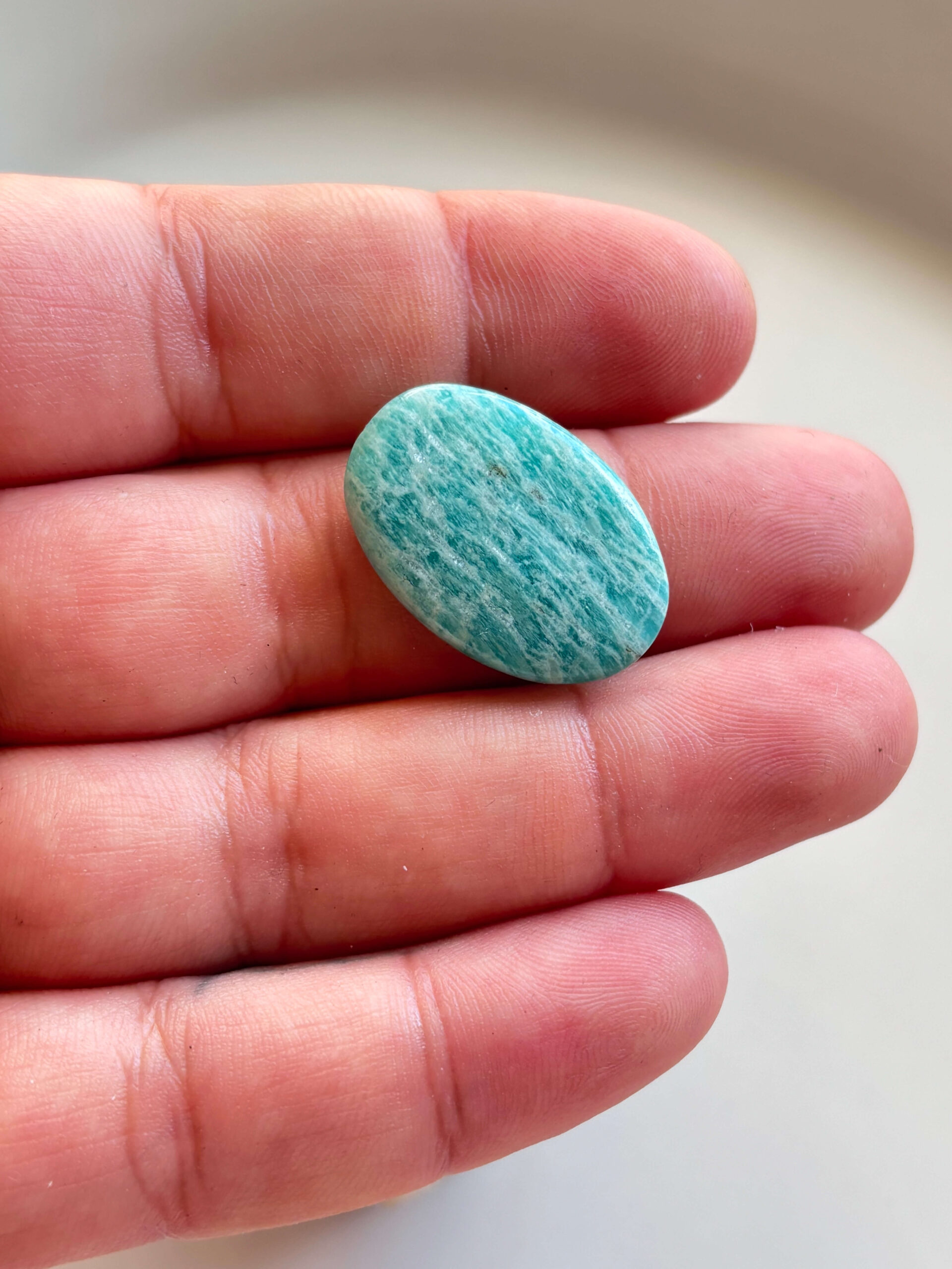 28mm Amazonite Stone for Pendant Making - Image 2
