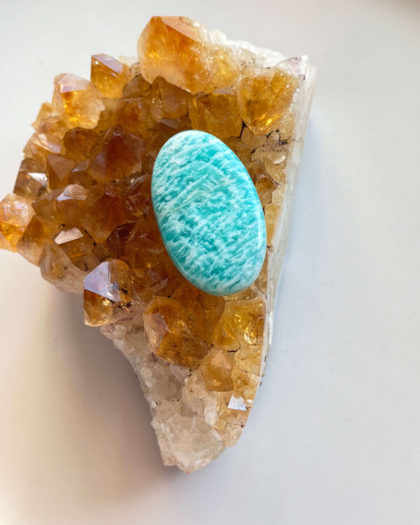 37mm Amazonite Gemstone for Creative Designs