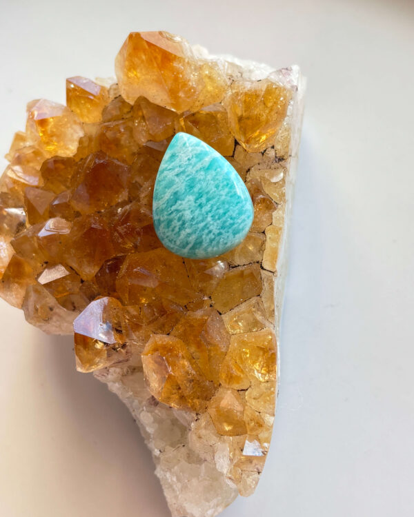 26mm Amazonite Cabochon for Wire-Wrapped Jewellery