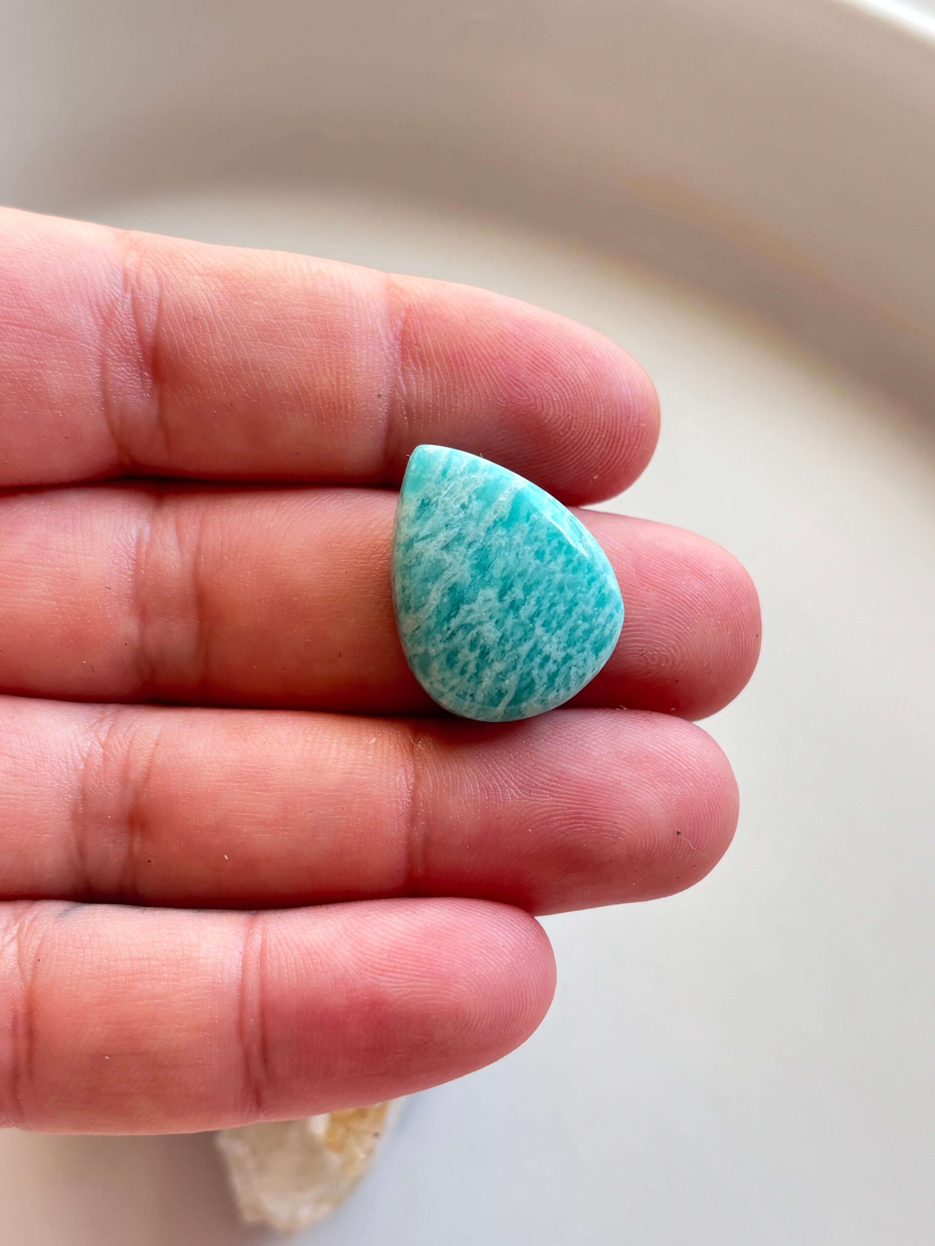 26mm Amazonite Cabochon for Wire-Wrapped Jewellery - Image 2