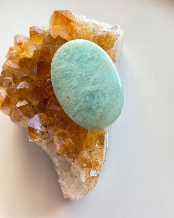 47mm Amazonite Stone for Statement Pendants