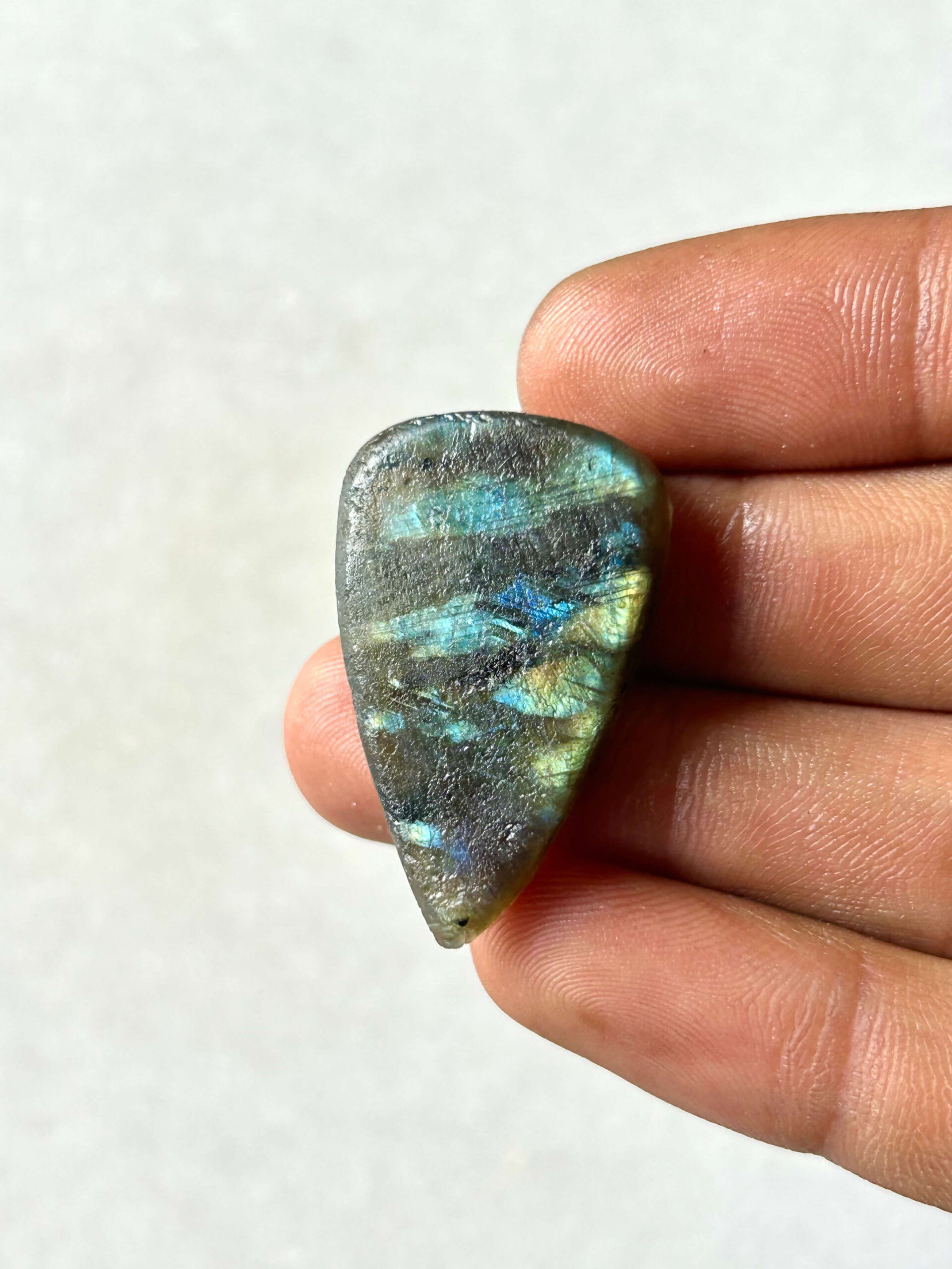 35 mm Textured Labradorite Stone - Image 2