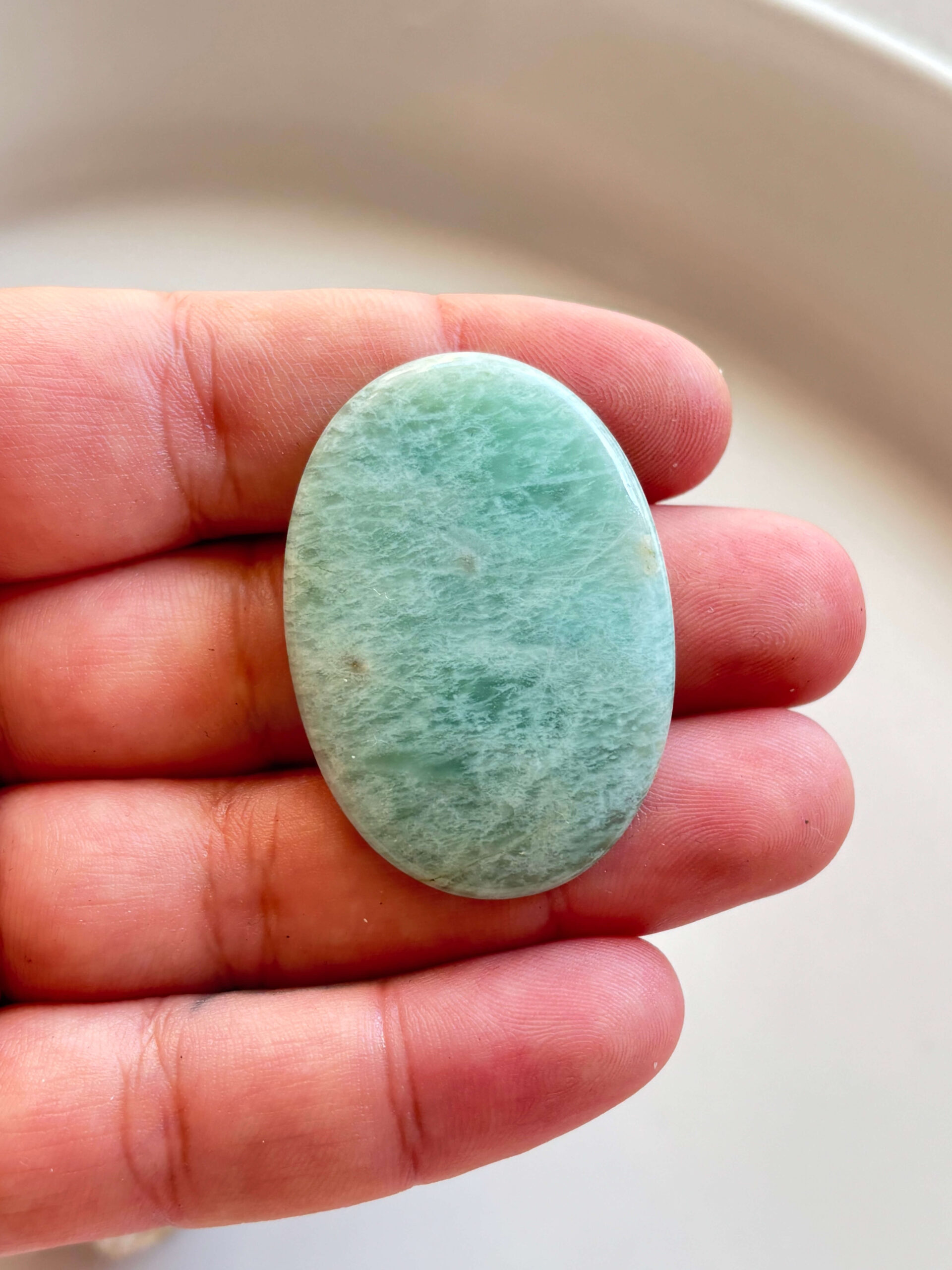 47mm Amazonite Stone for Statement Pendants - Image 2