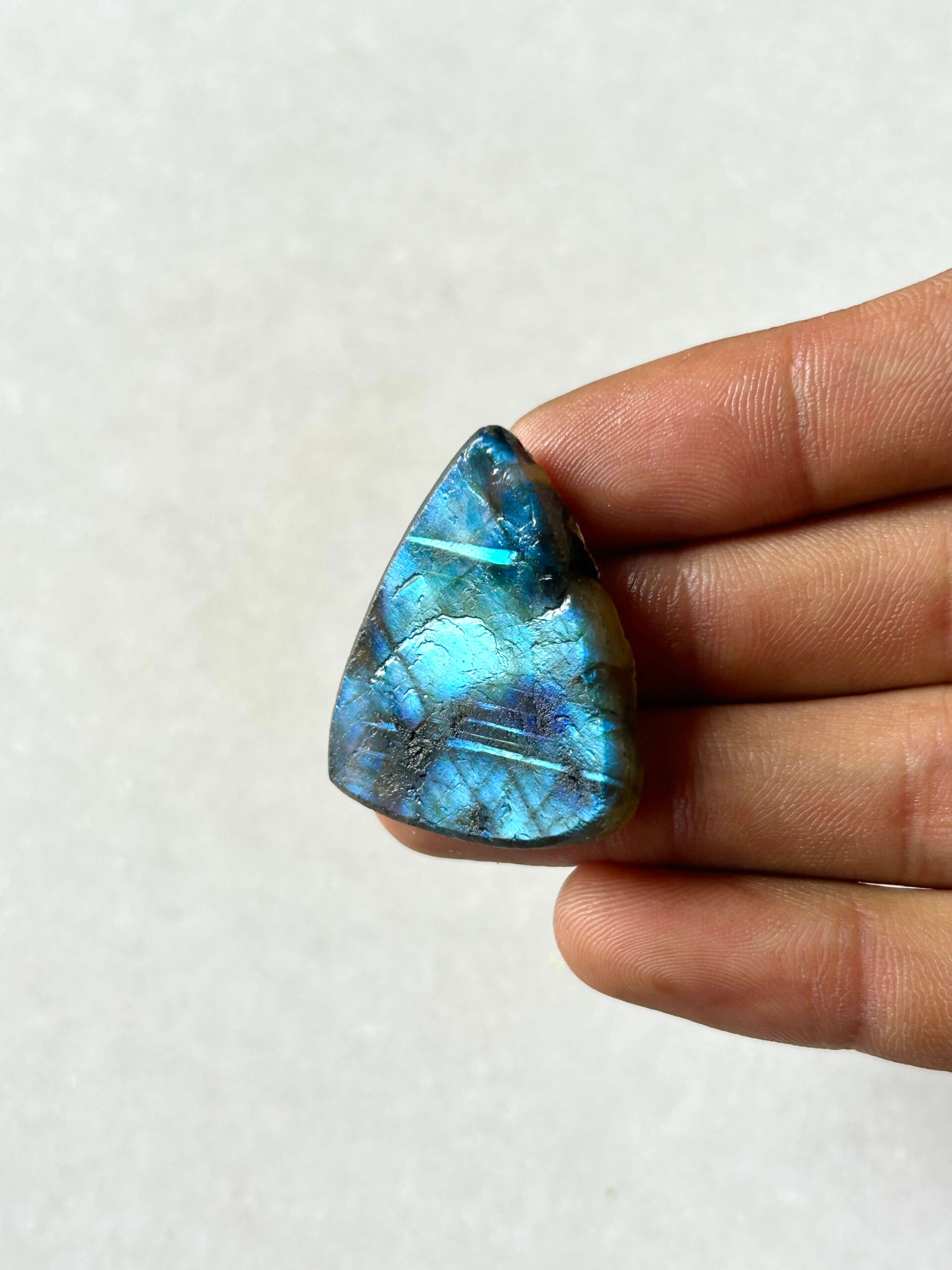 35 mm Rough Face Labradorite for Macrame