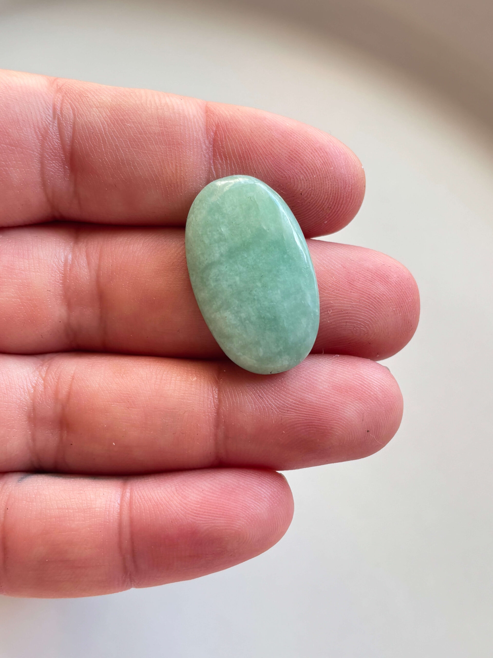 31mm Amazonite Stone for Handmade Pendants - Image 2
