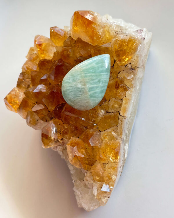 30mm Amazonite Gemstone for Jewellery Projects