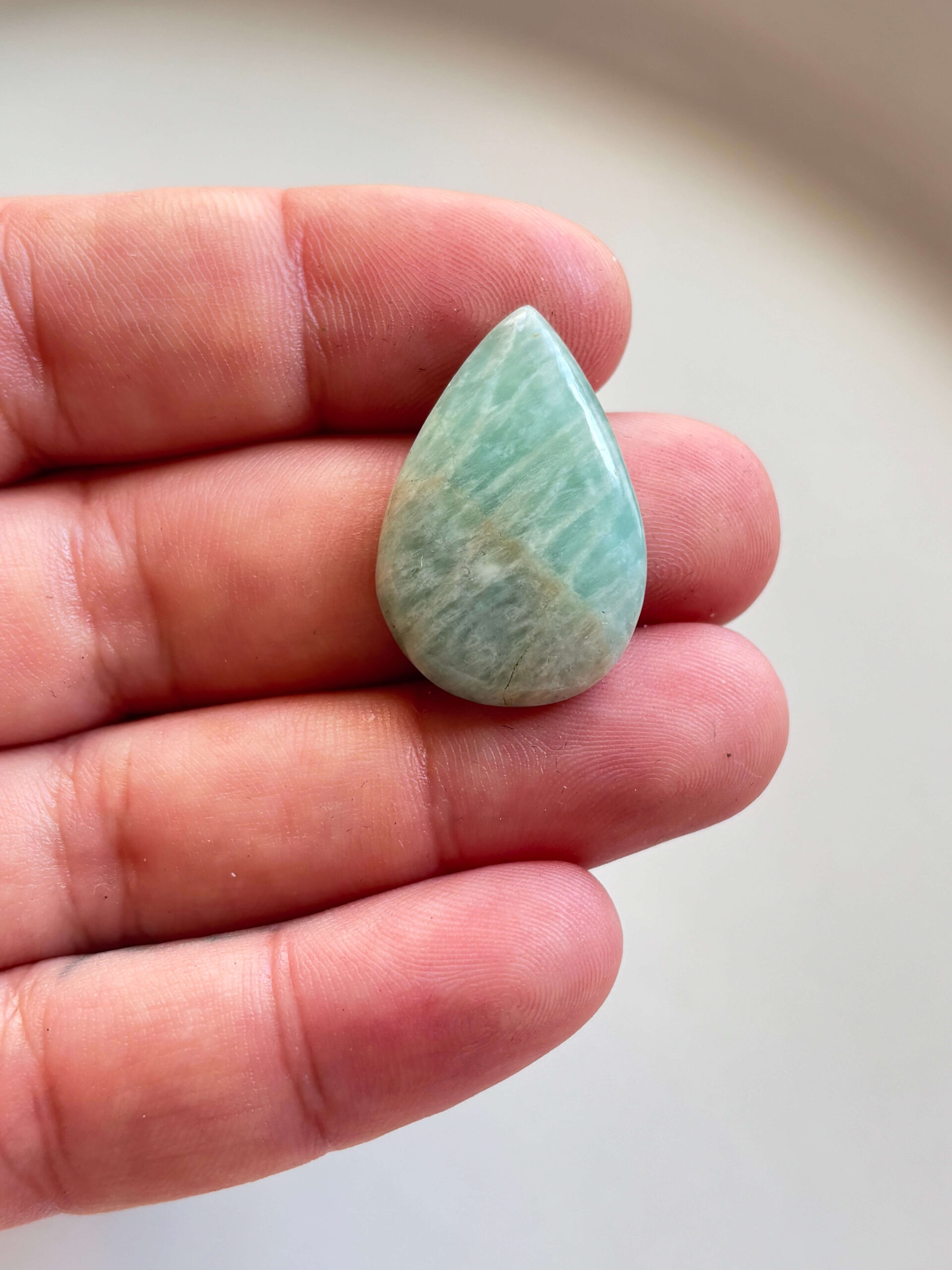 30mm Amazonite Gemstone for Jewellery Projects - Image 2