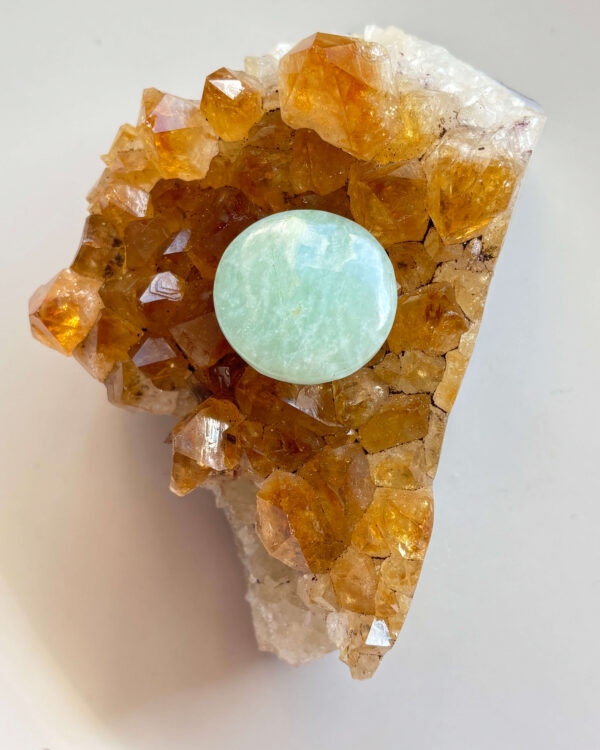 26mm Amazonite Cabochon for Creative Macramé