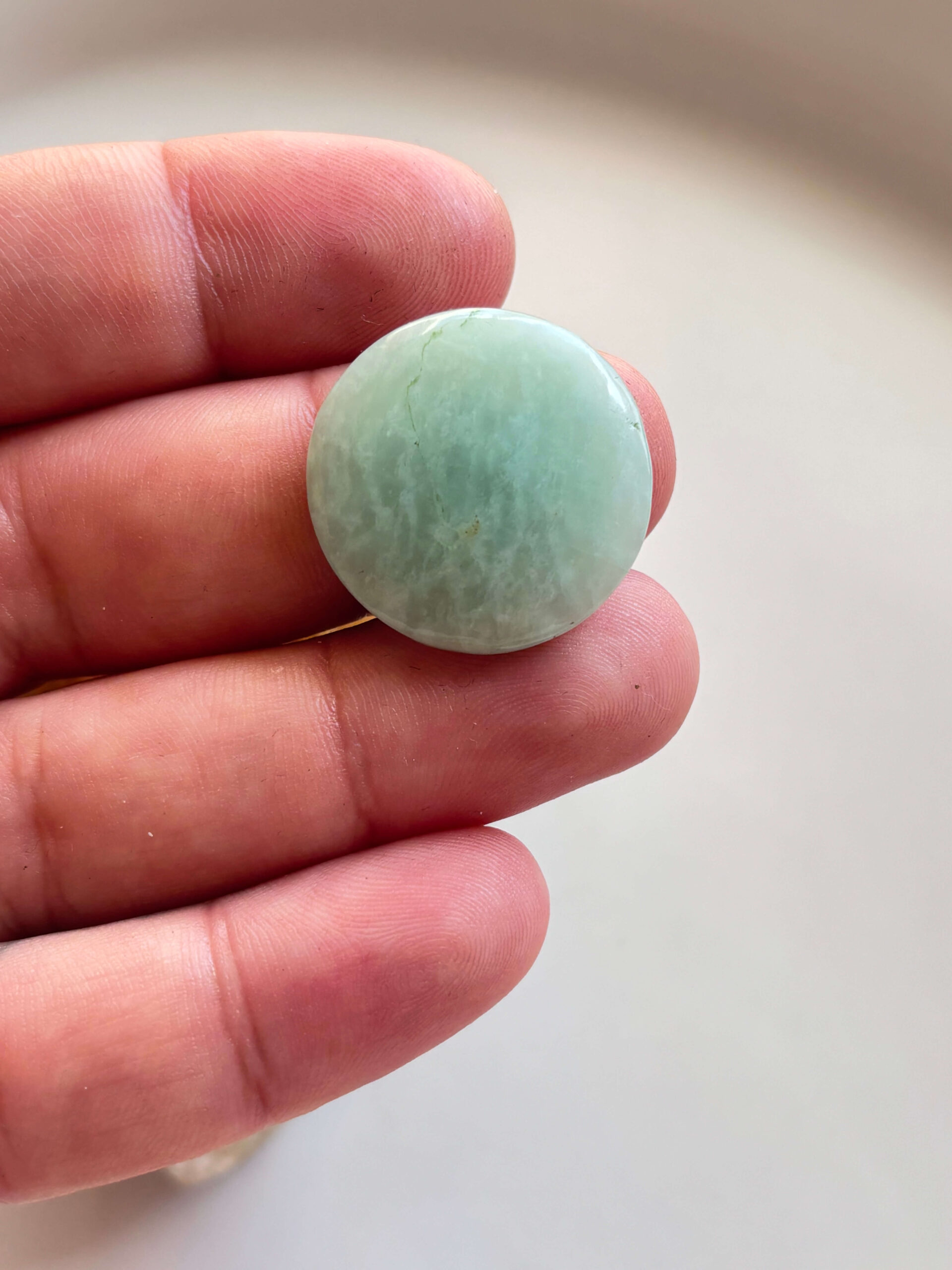 26mm Amazonite Cabochon for Creative Macramé - Image 2