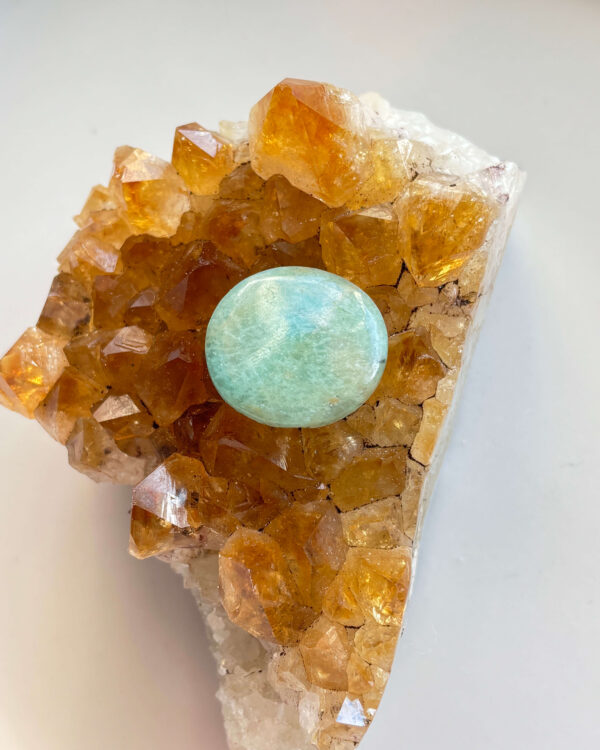 24mm Amazonite Gemstone for Handcrafted Designs