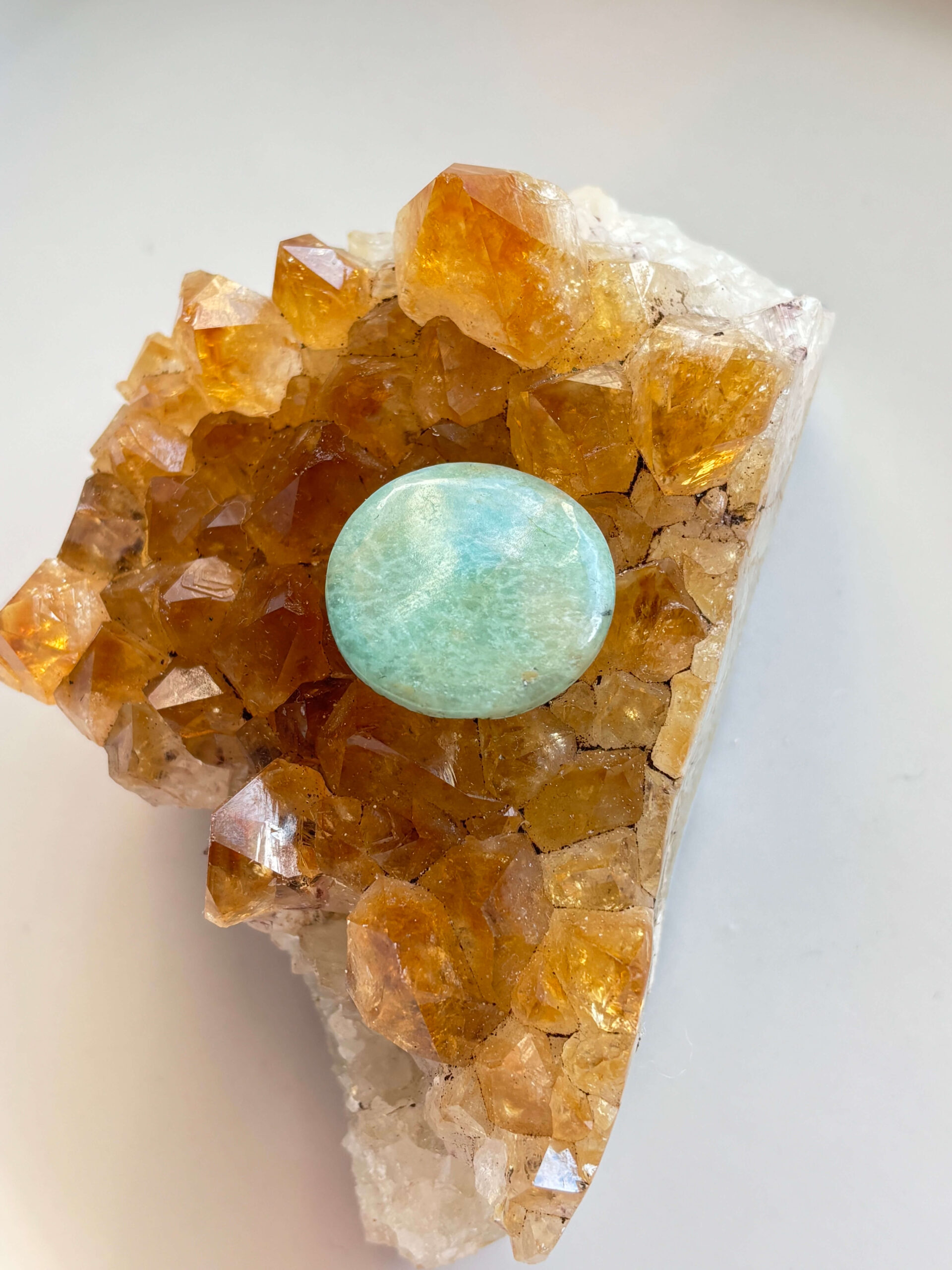 24mm Amazonite Gemstone for Handcrafted Designs