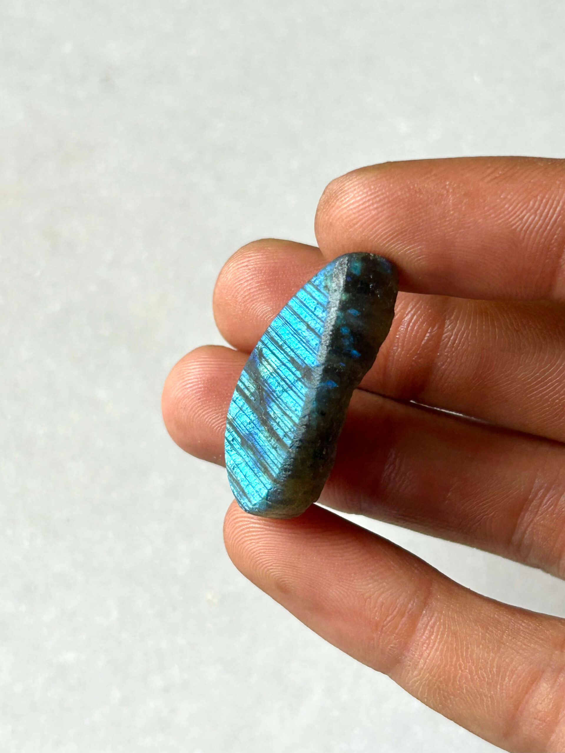 35 mm Textured Labradorite Stone - Image 2