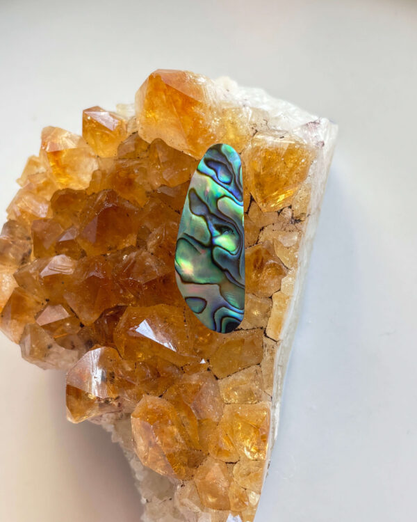 34mm Abalone Cabochon for Macramé