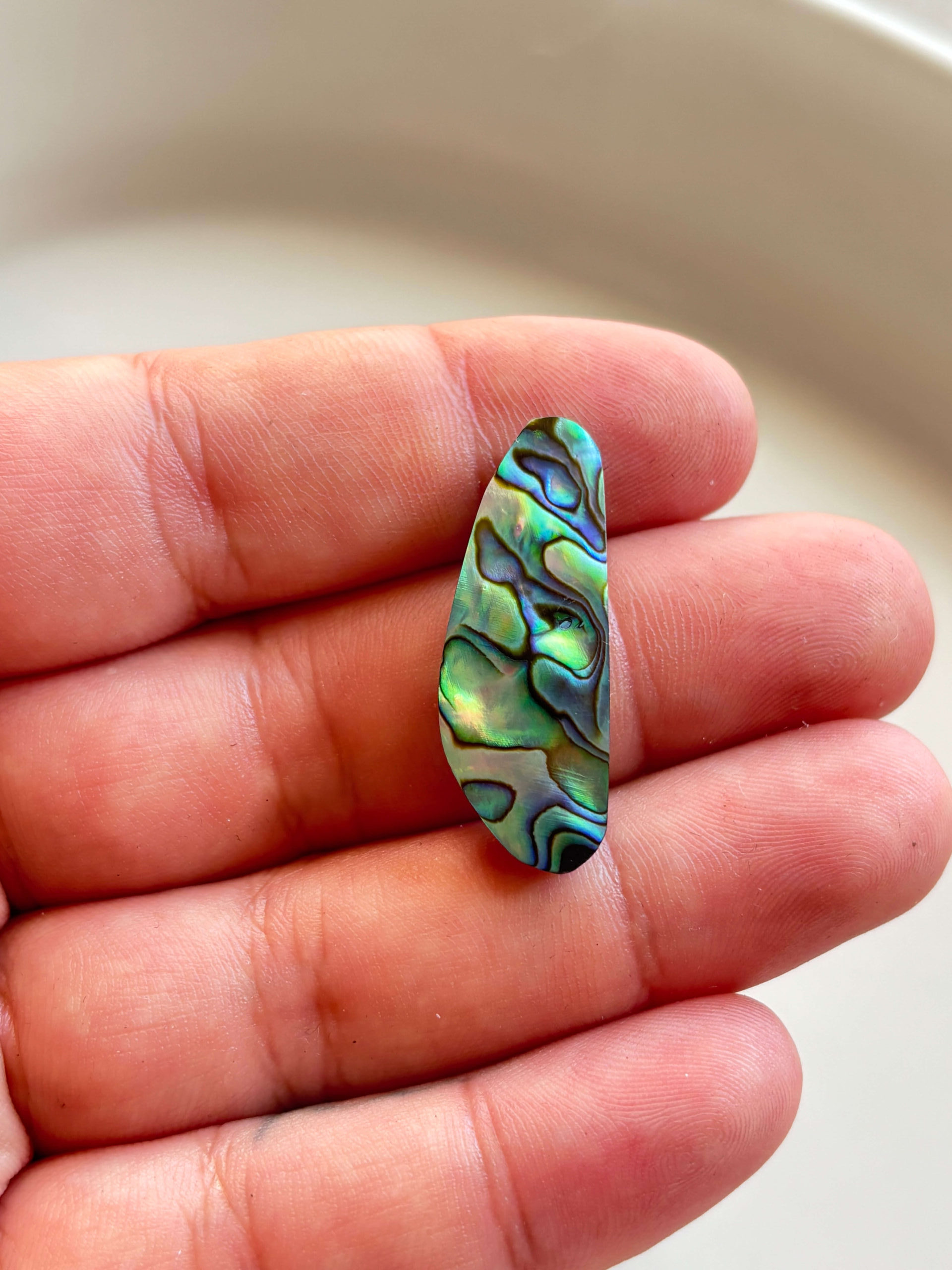 34mm Abalone Cabochon for Macramé - Image 2