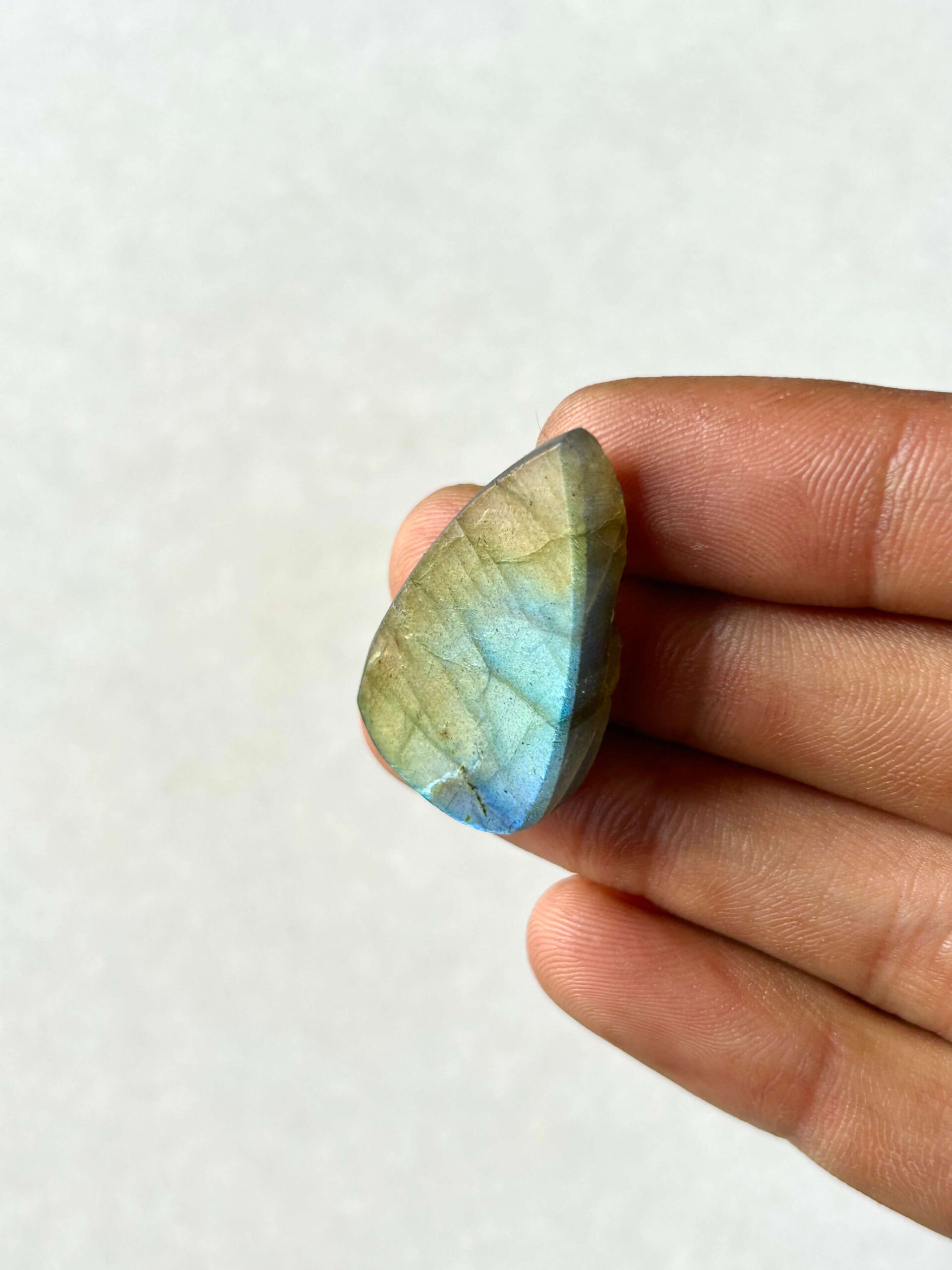 34 mm Rough Face Labradorite for Macrame