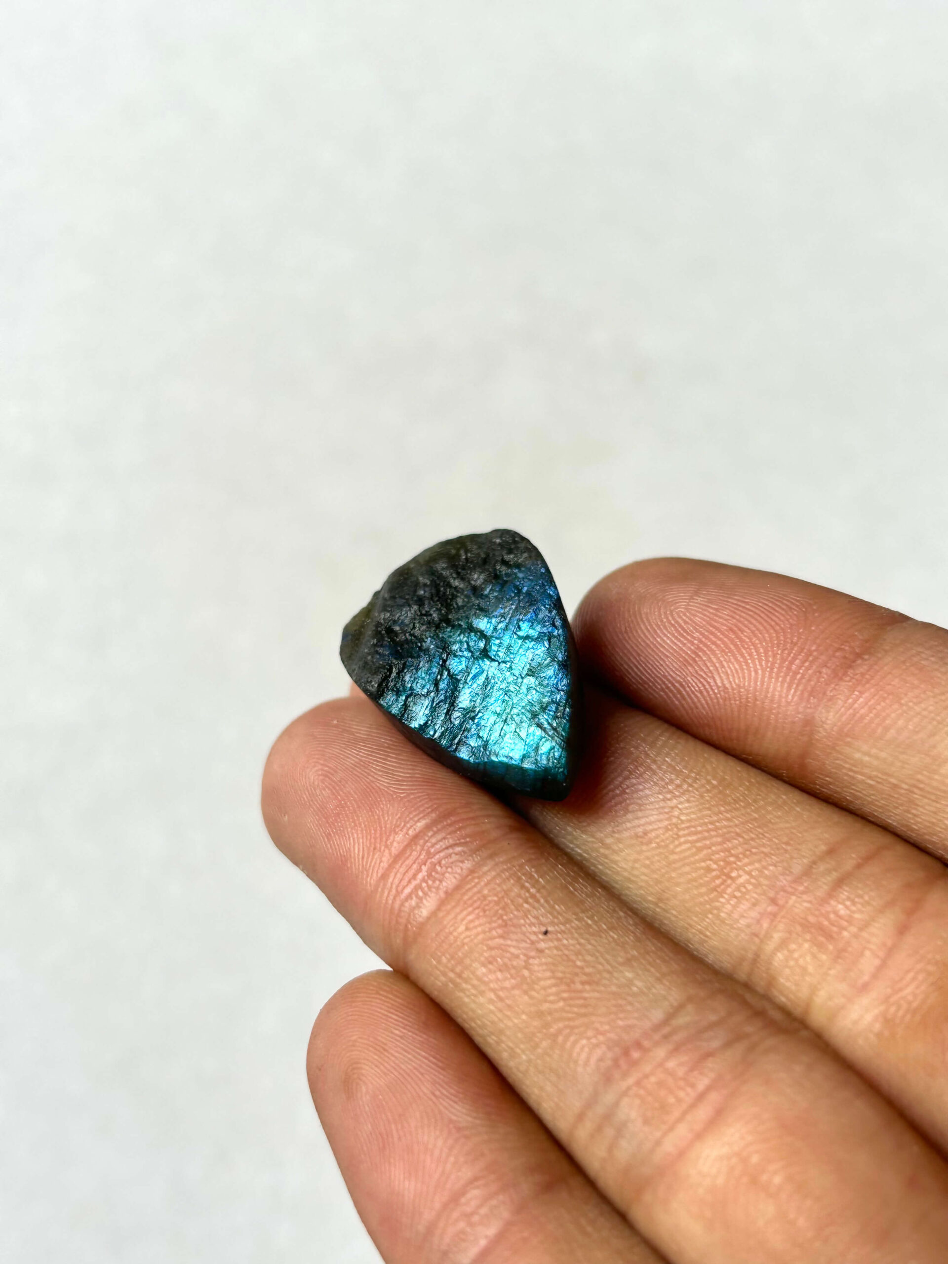 26 mm Rough Face Labradorite for Macrame
