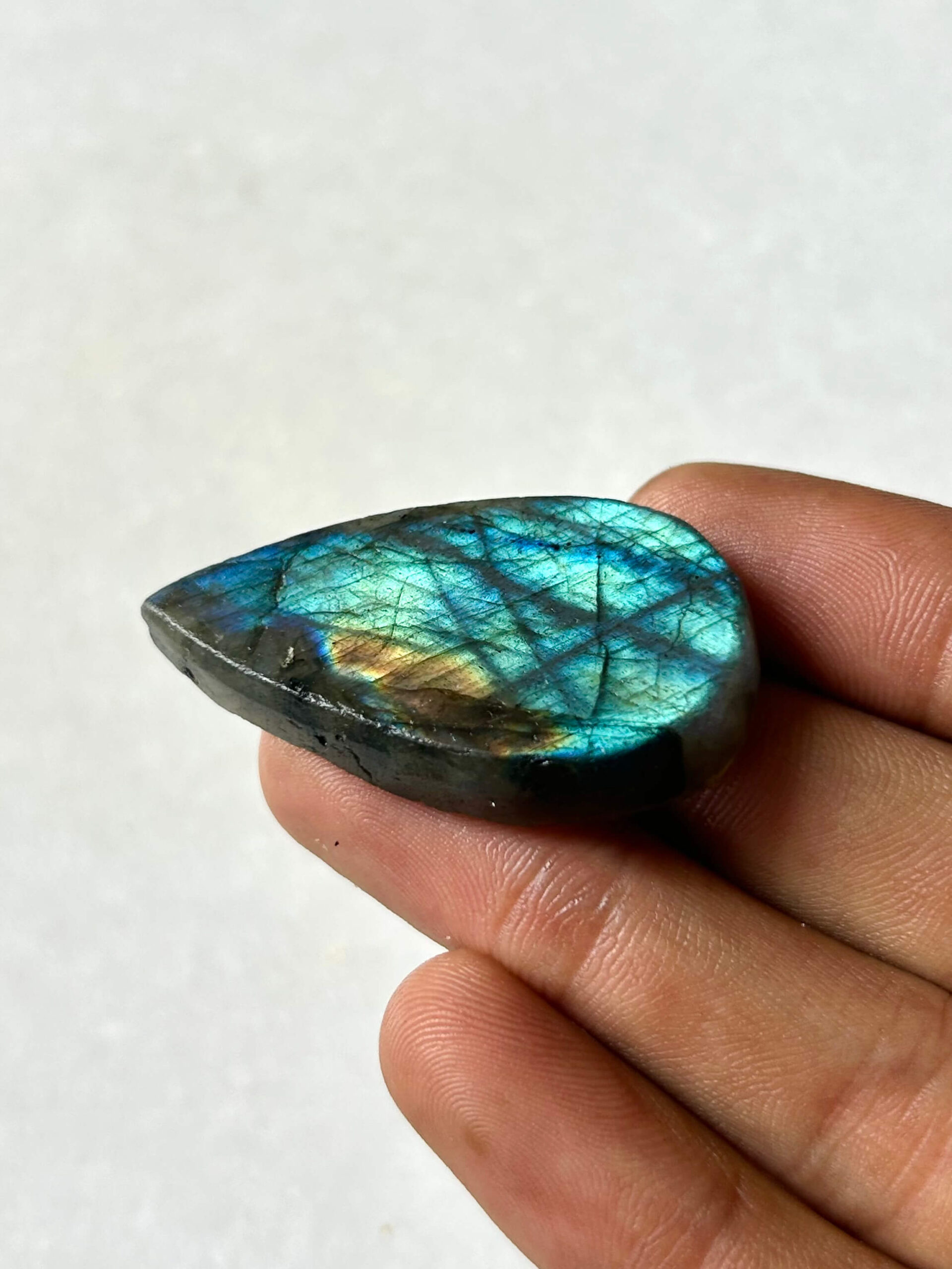 34 mm Rough Face Labradorite Stone