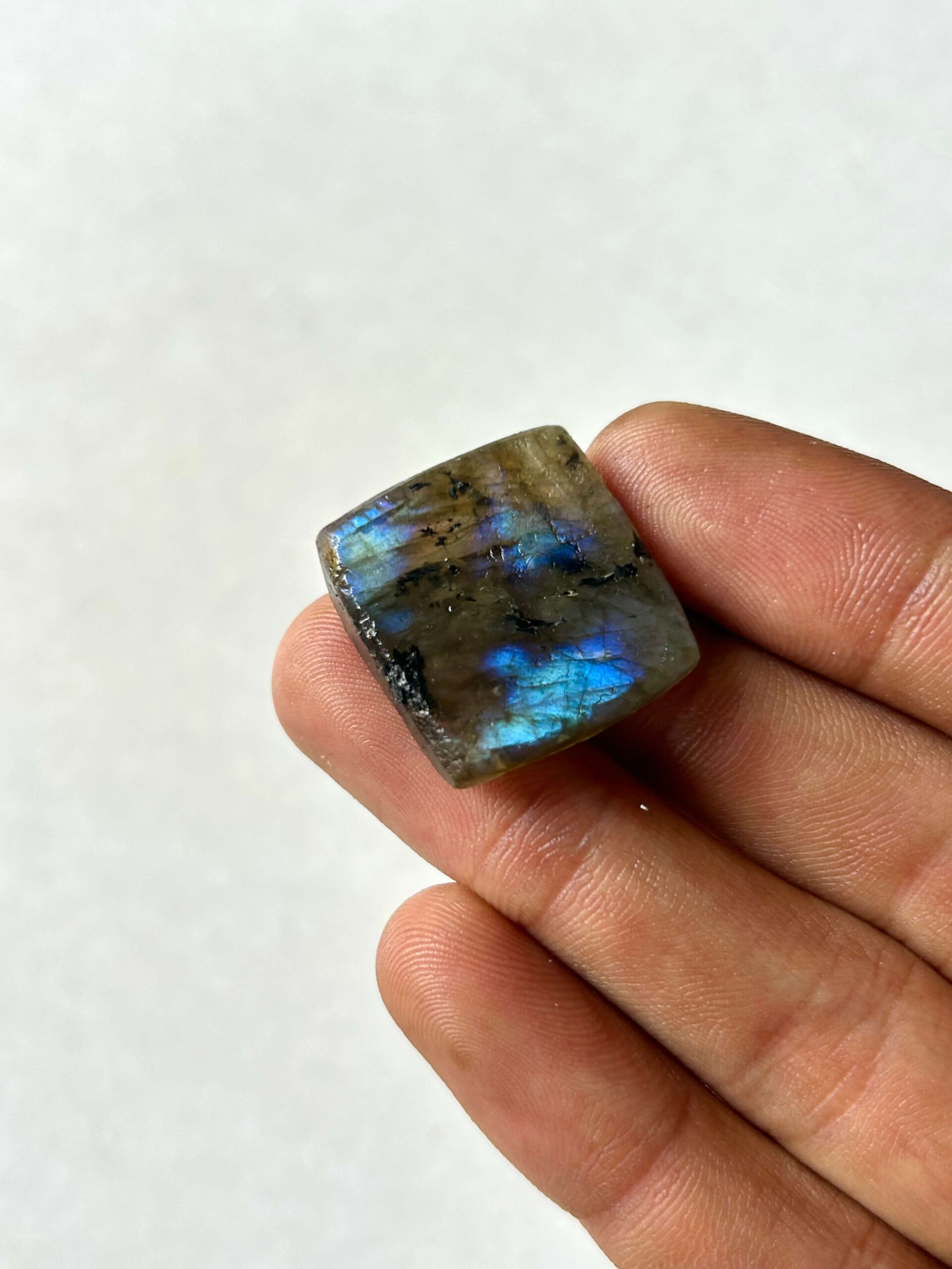 34 mm Rough Face Labradorite for Macrame