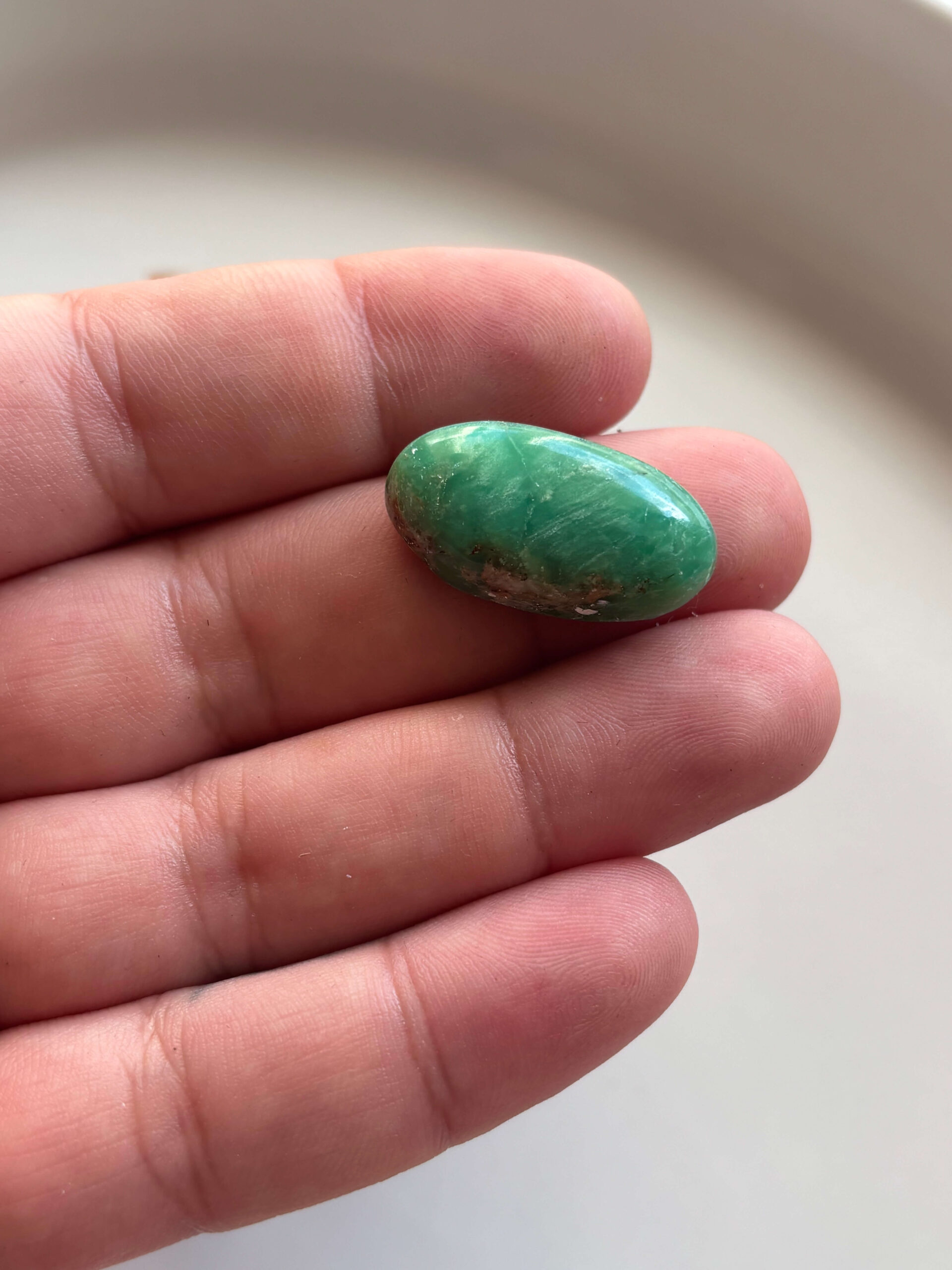 28mm Chrysoprase Gemstone for Jewellery Making - Image 2