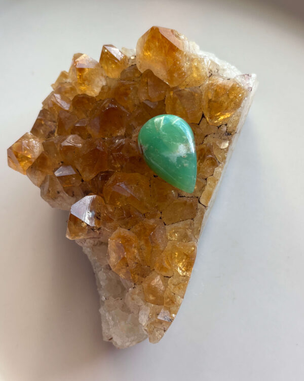 25mm Chrysoprase Stone for Wire Wrapping