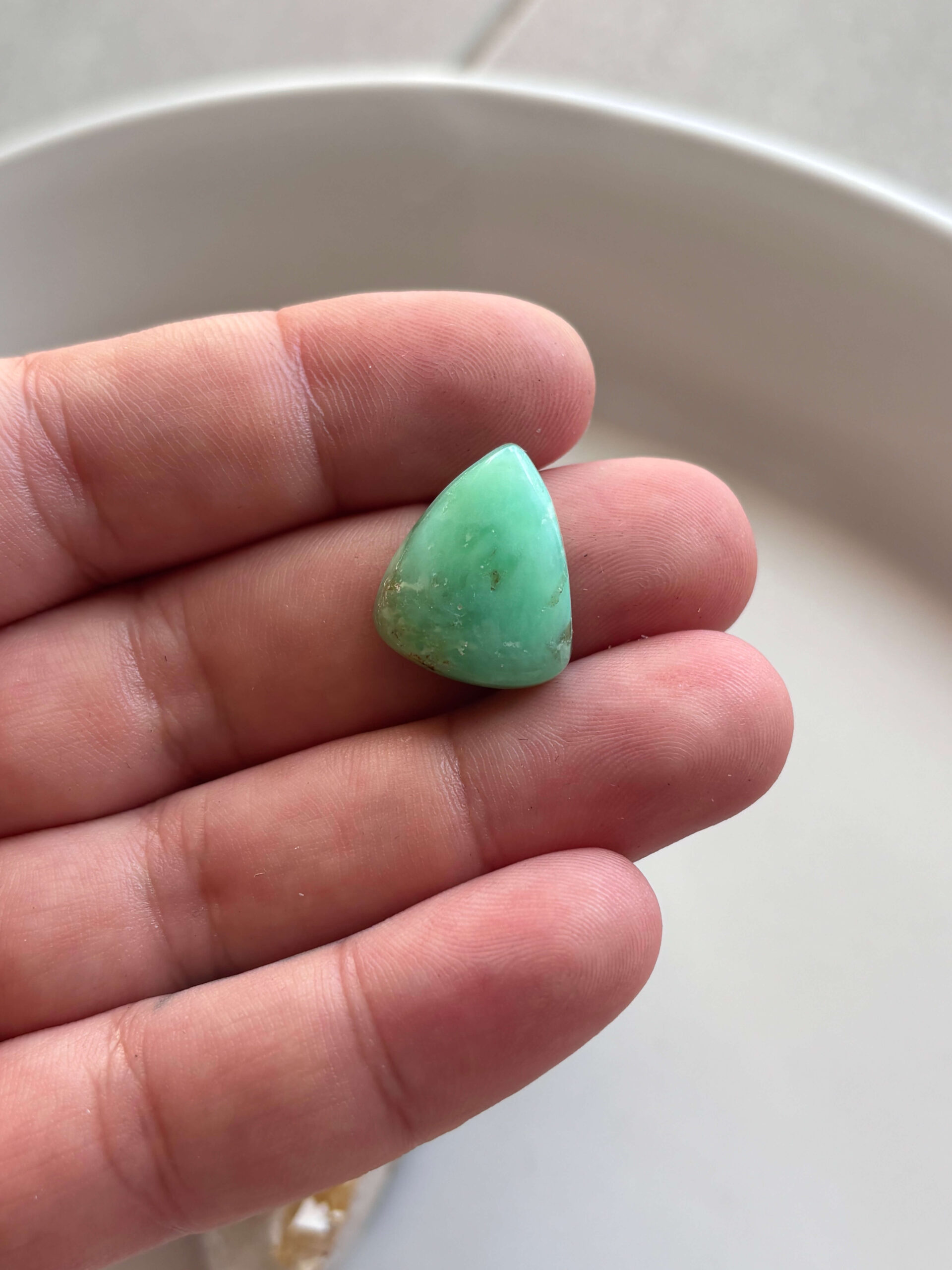 21mm Chrysoprase Cabochon for Handmade Jewellery - Image 2