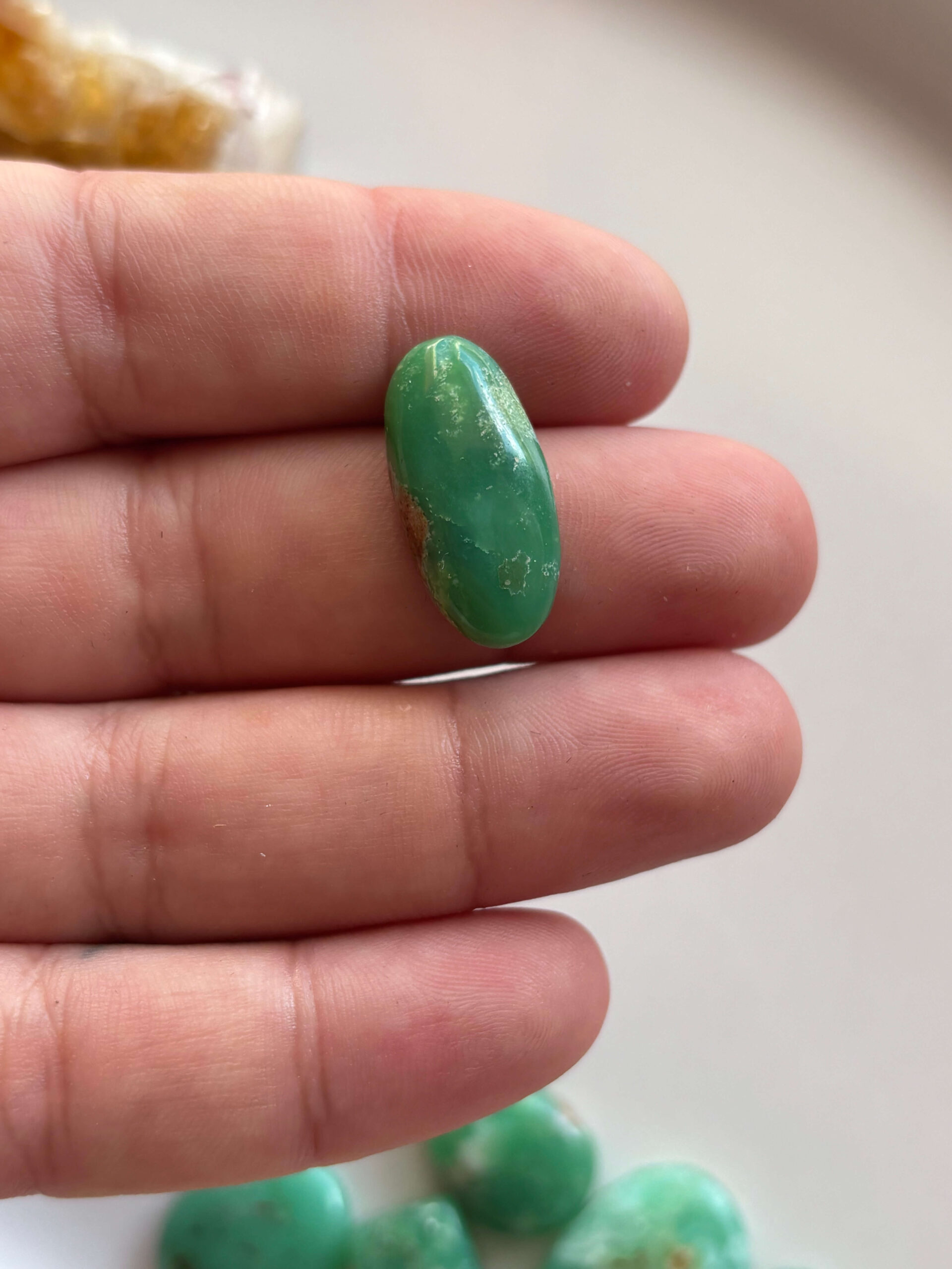 25mm Chrysoprase Gemstone for Jewellery Projects - Image 2