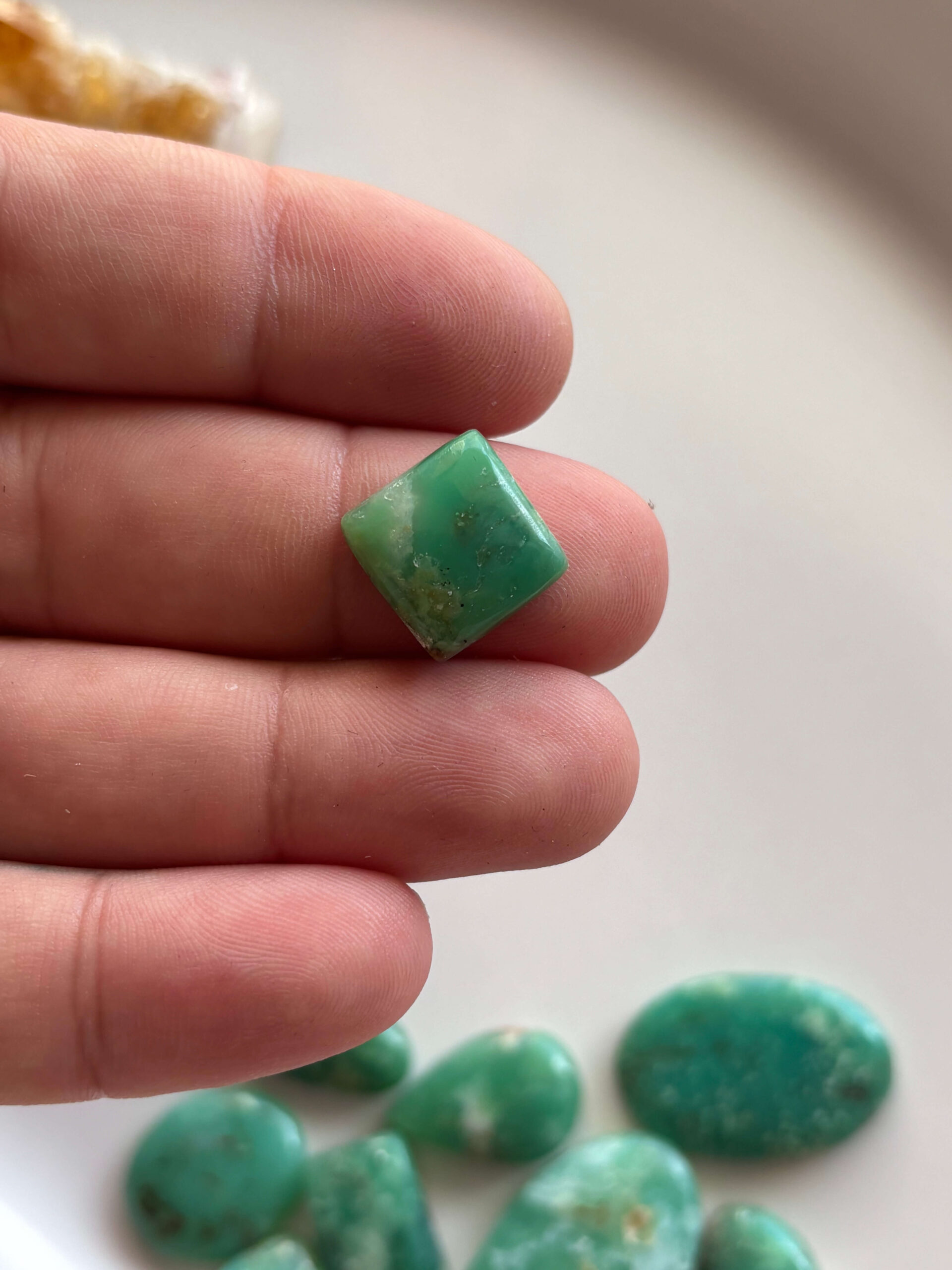 14mm Chrysoprase Stone for Handcrafted Designs - Image 2