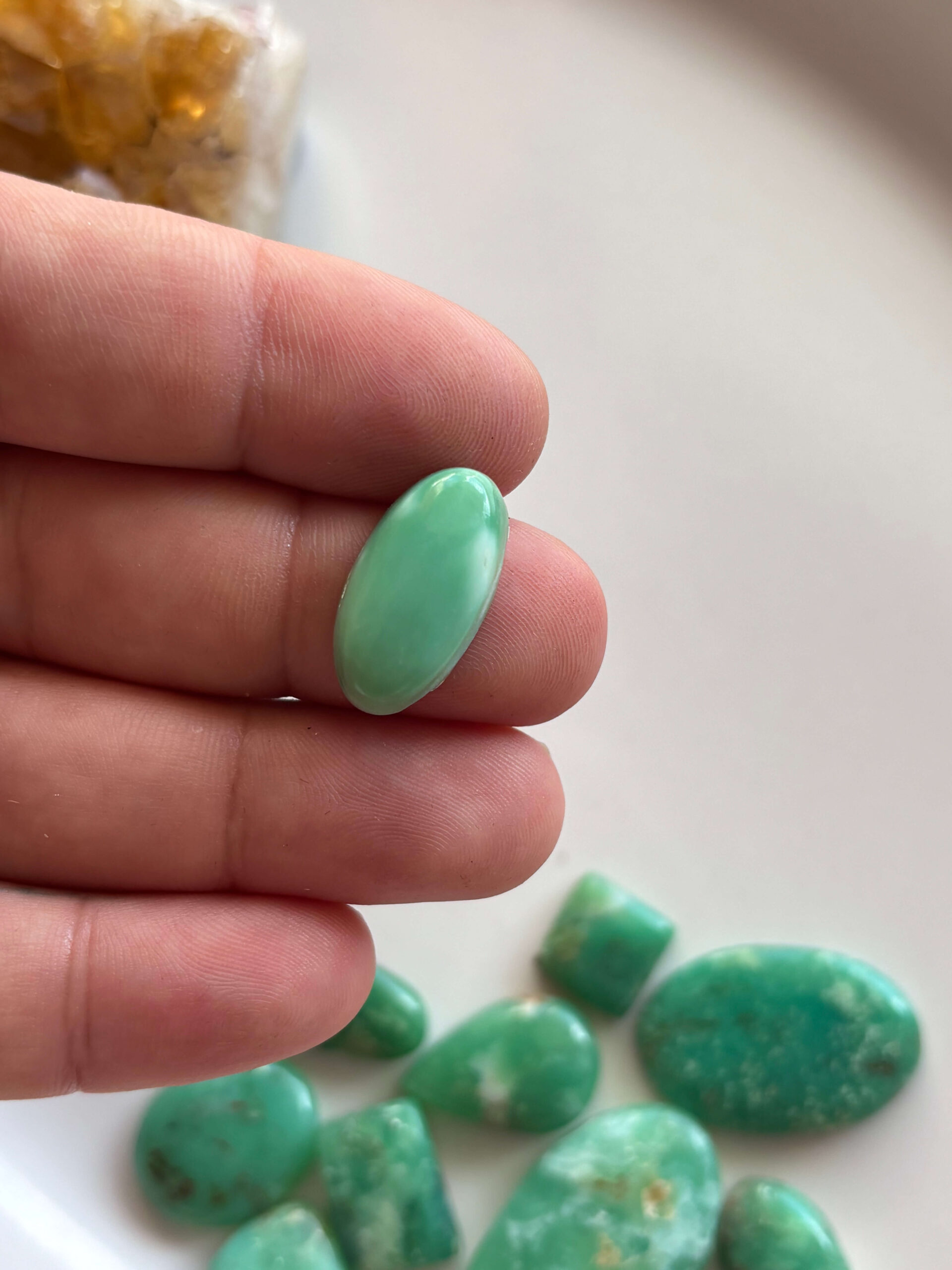 22mm Chrysoprase Gemstone for Creative Jewellery - Image 2