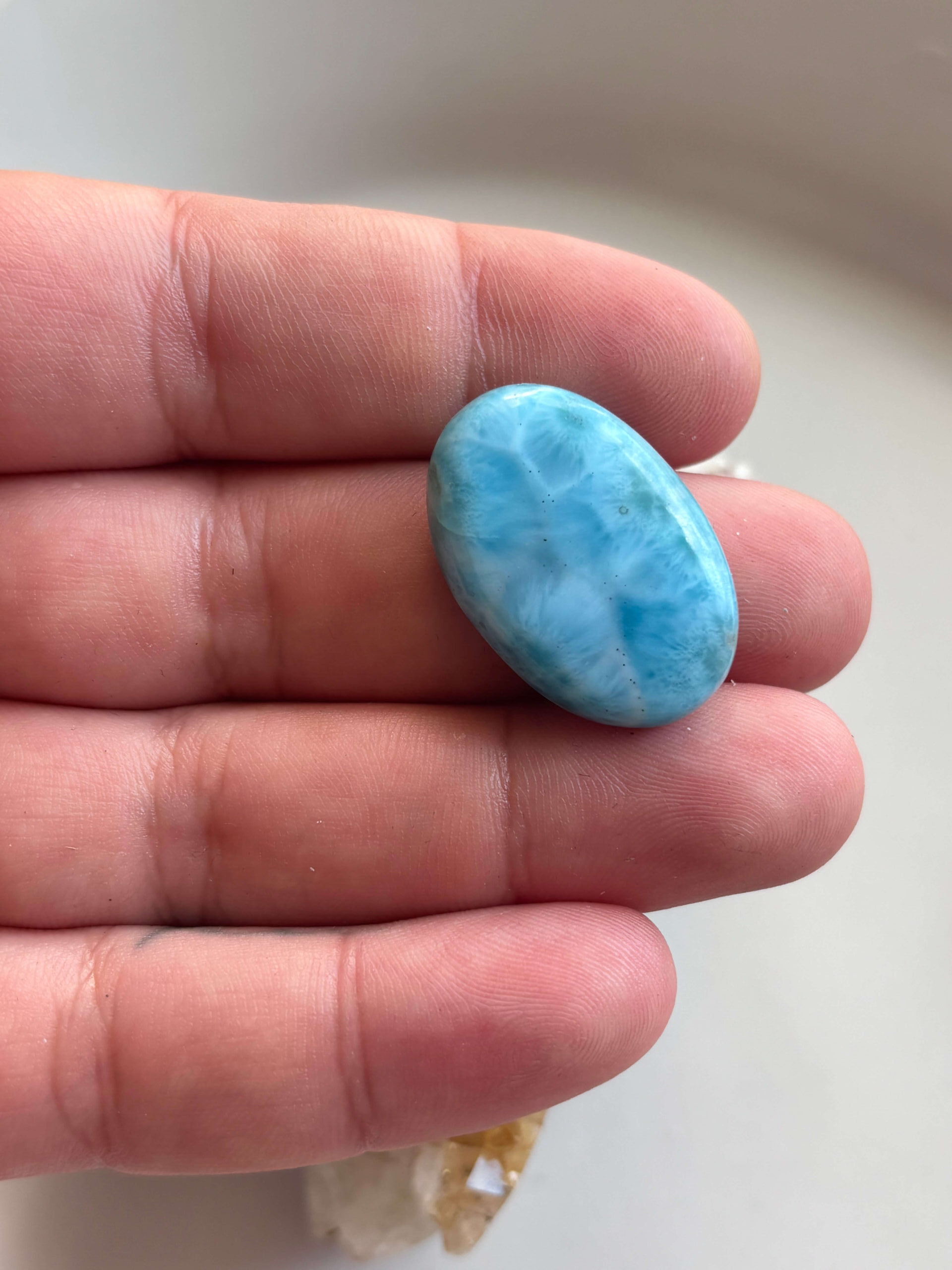 30mm Premium Larimar Gemstone for Jewellery Making - Image 2