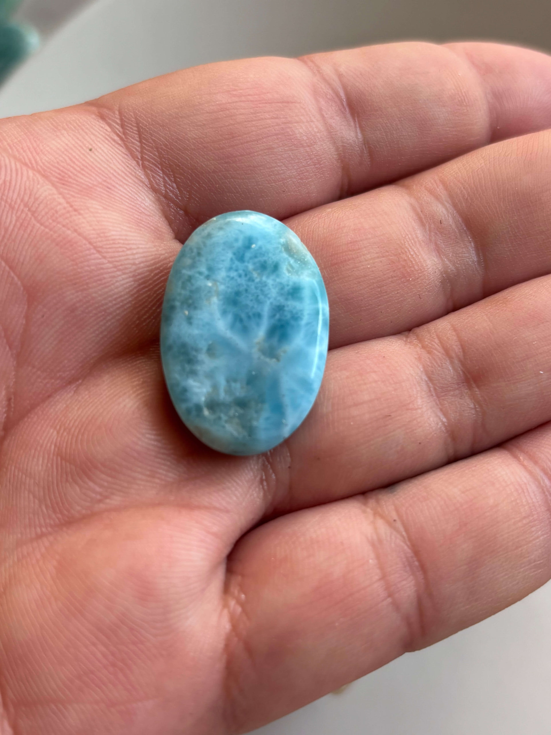 30mm Premium Larimar Gemstone for Jewellery Making - Image 3