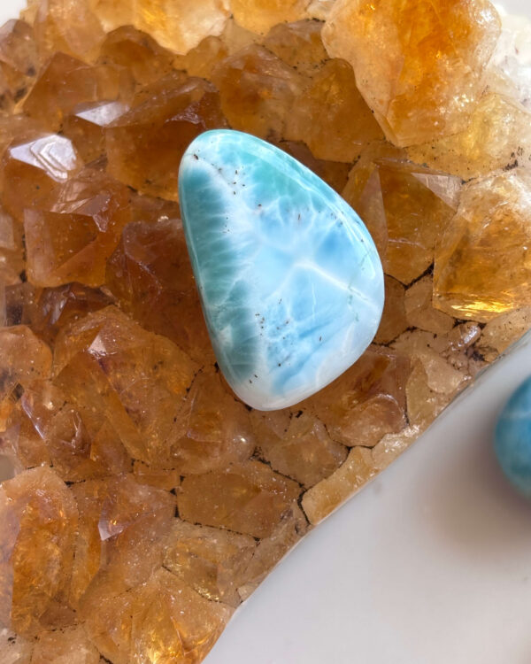 28mm Premium Larimar Gemstone for Artisan Jewellery