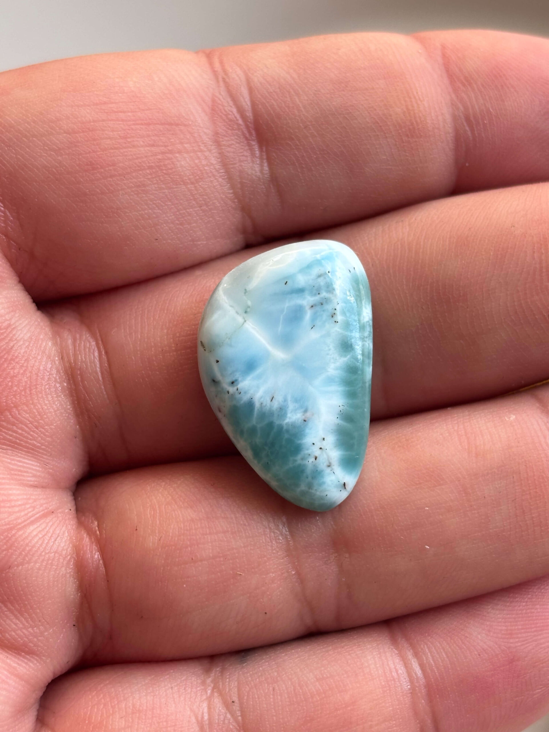 28mm Premium Larimar Gemstone for Artisan Jewellery - Image 2