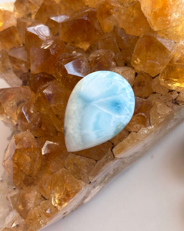 26mm Premium Larimar Stone for Wire Wrapping