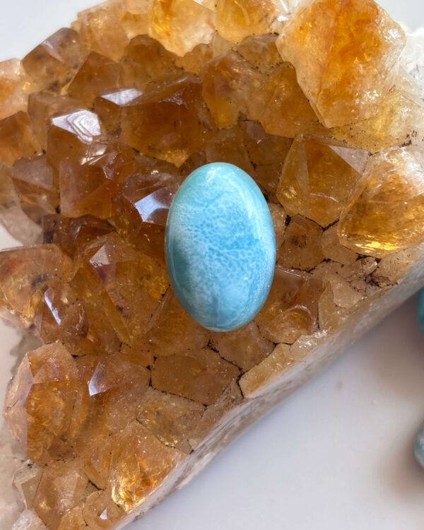 23mm Premium Larimar Gemstone for Creative Projects
