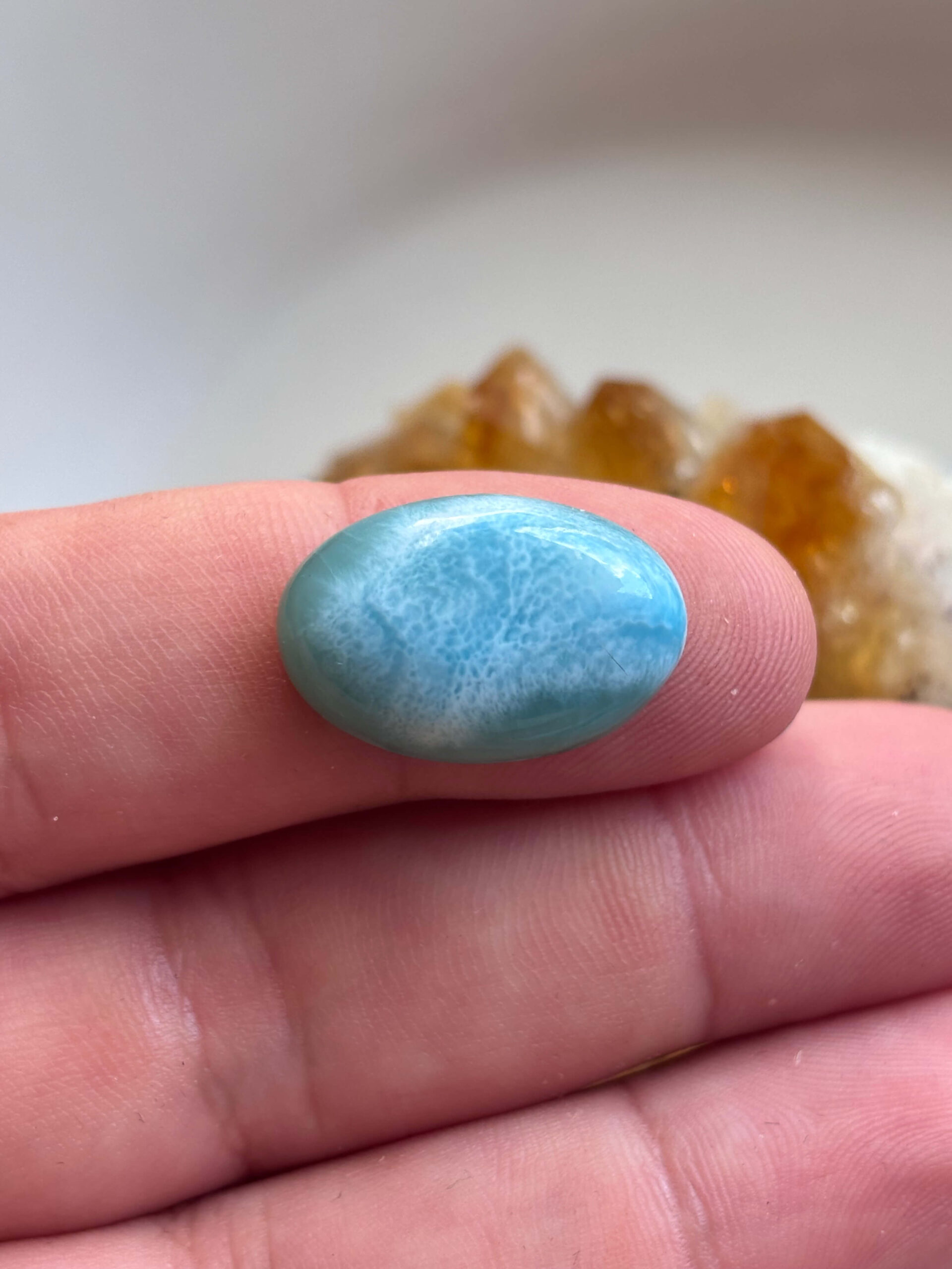 23mm Premium Larimar Gemstone for Creative Projects - Image 2
